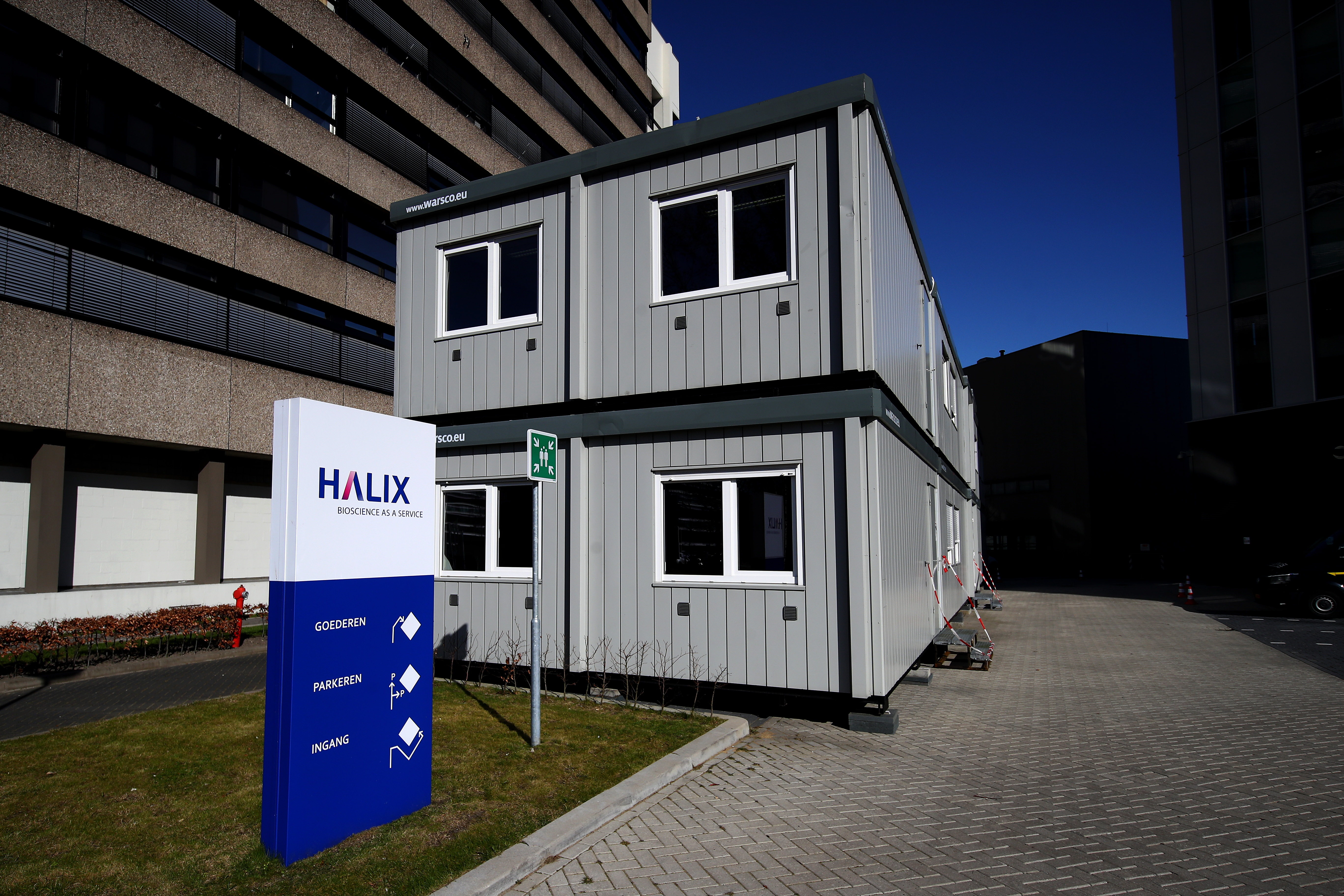 An external general view of the Halix Building on March 25, 2021 in Leiden, Netherlands.