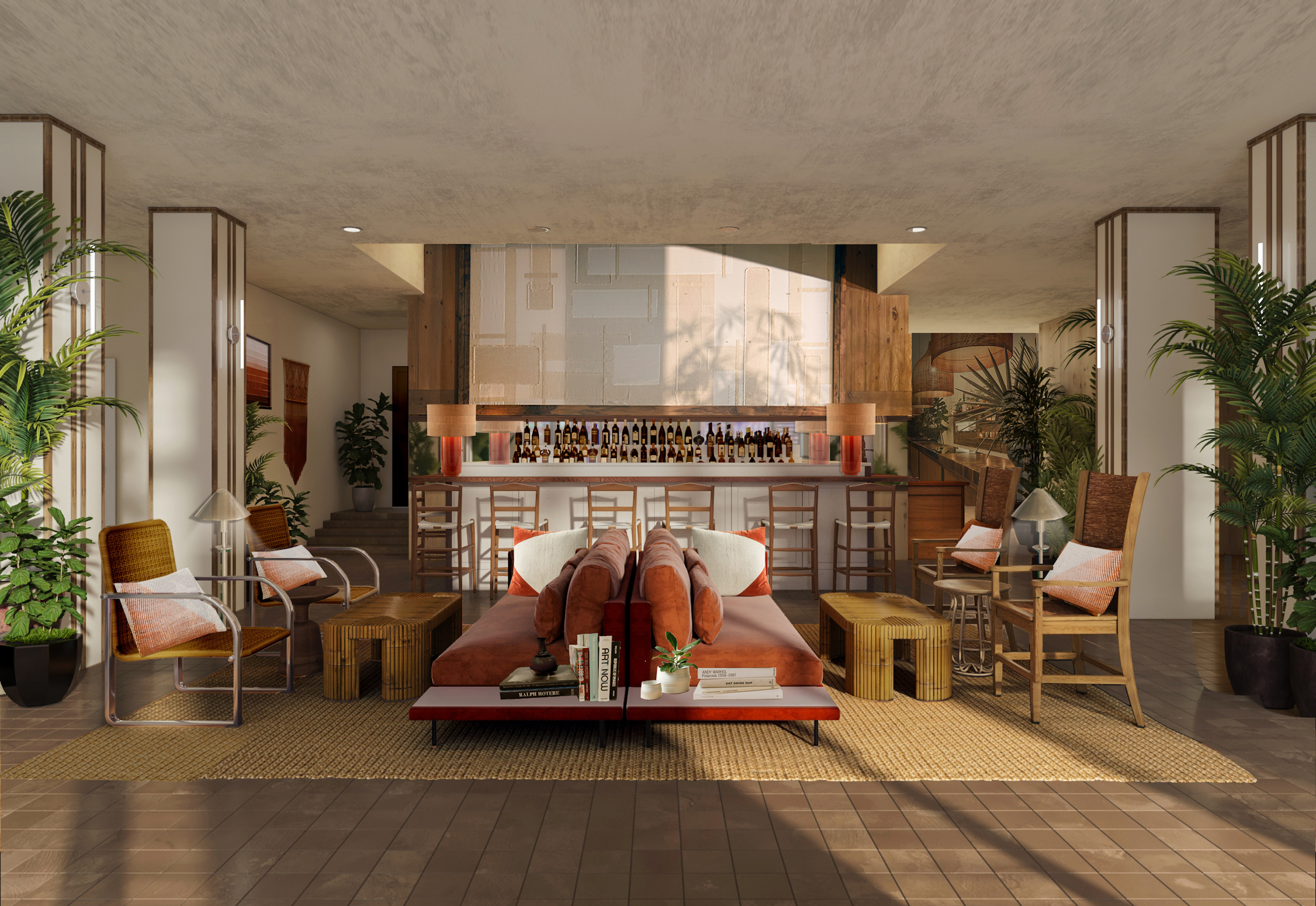 The entry bar at the Kayak Miami Beach.