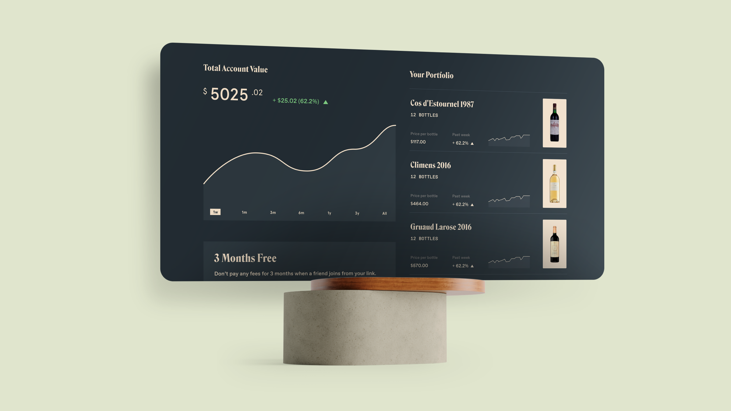 Vinovest is an app that works like other financial services platforms, such as Vanguard or Robinhood. But instead of stocks, it’s all about wine. 