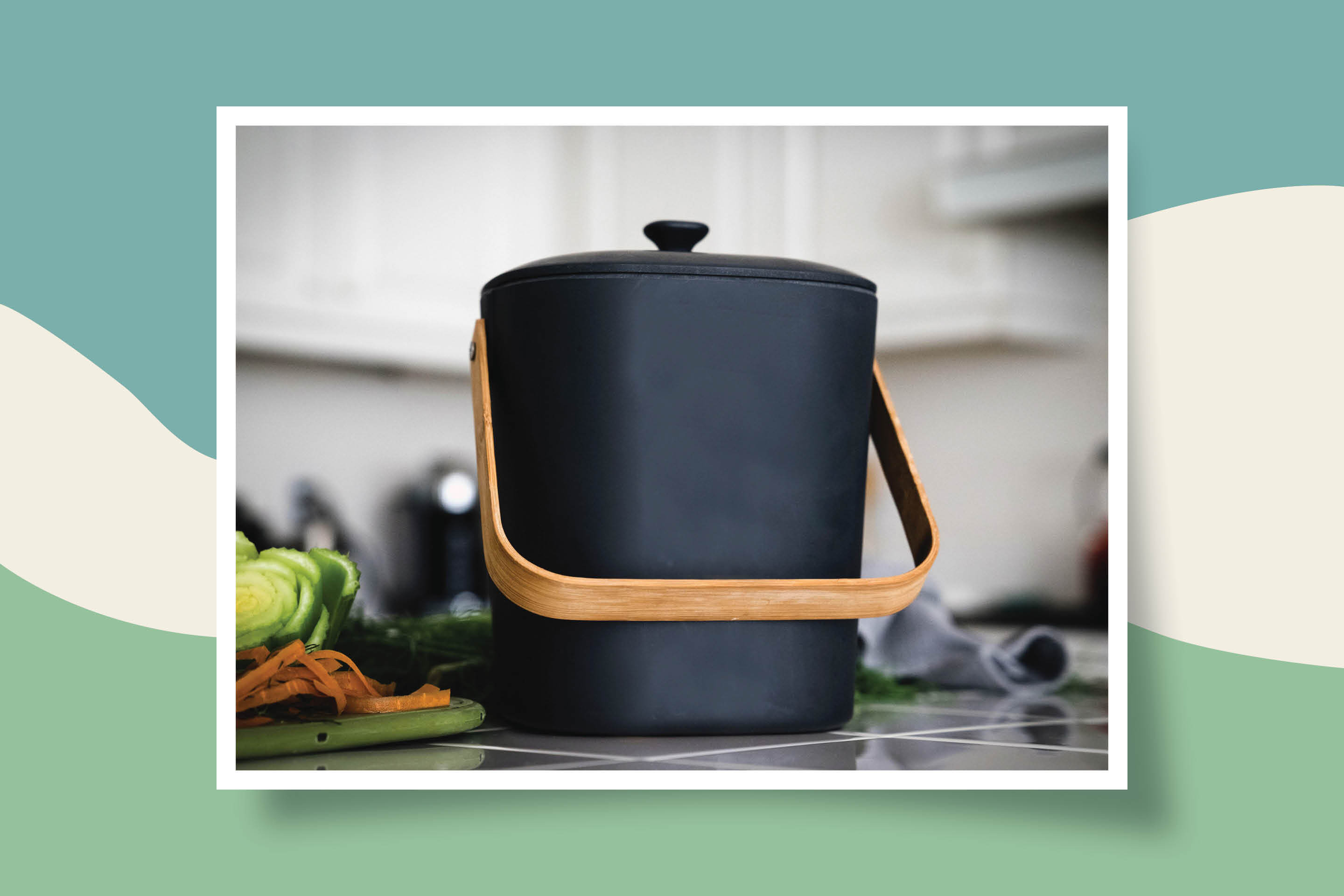The Bamboozle
Bamboo Compost Bin, sold by Food52.