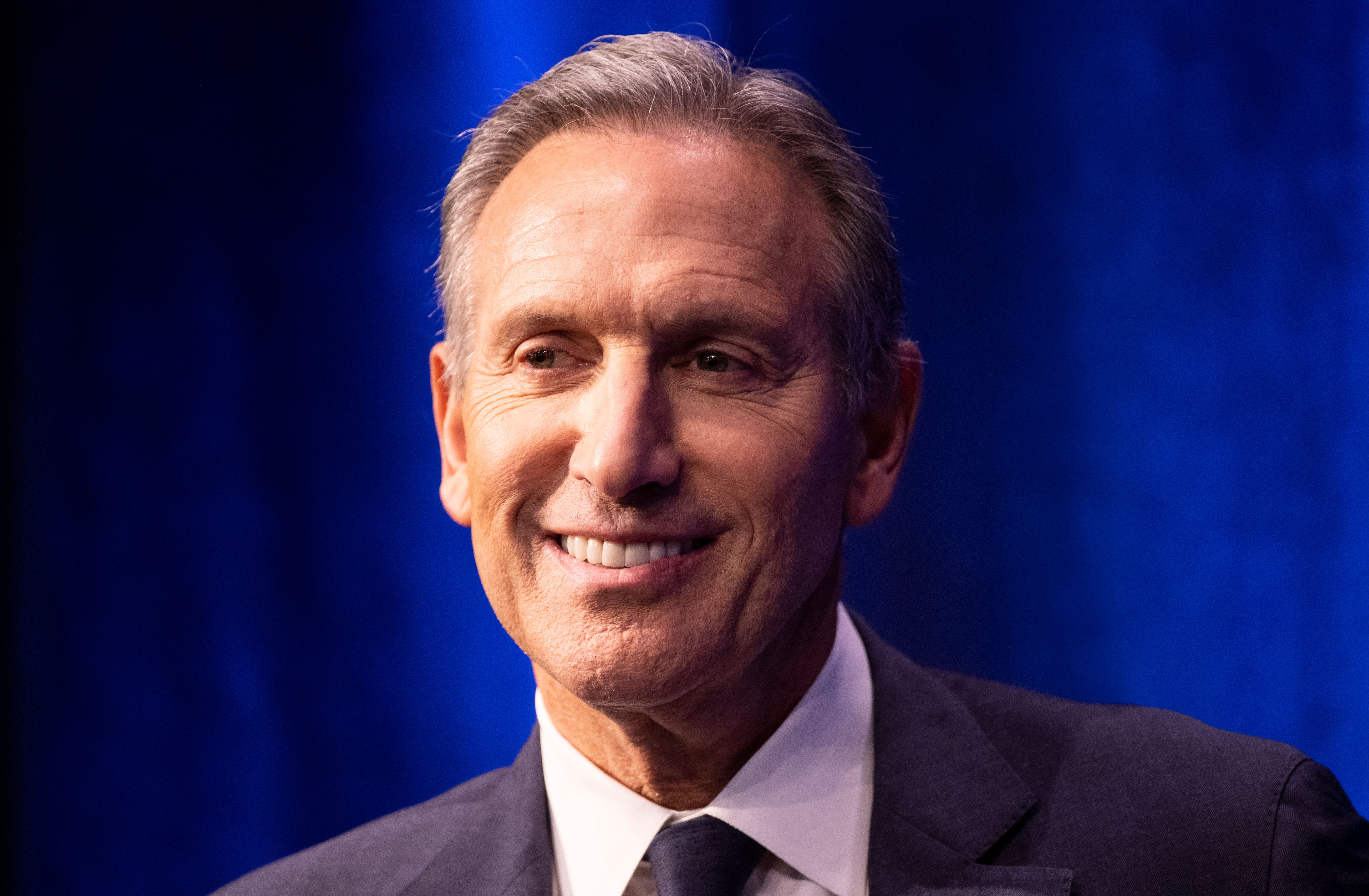Former Chairman and CEO of Starbucks, Howard Schultz, speaks during the presentation of his book 'From The Ground Up' on January 28, 2019 in New York City.