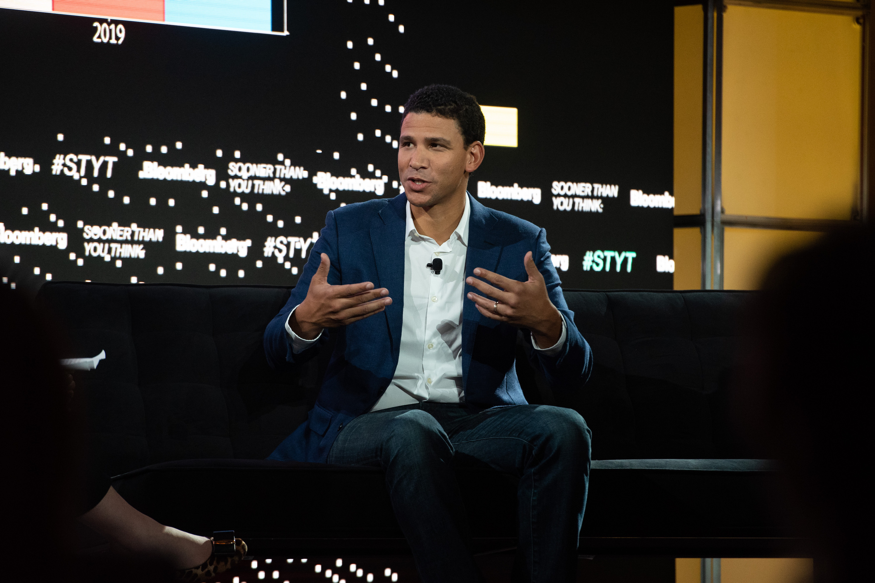 Robert Reffkin, founder and chief executive officer of Urban Compass Inc., speaks during the Power of Data: Sooner Than You Think global technology conference in the Brooklyn borough of New York, U.S., on Wednesday, Oct. 30, 2019. 