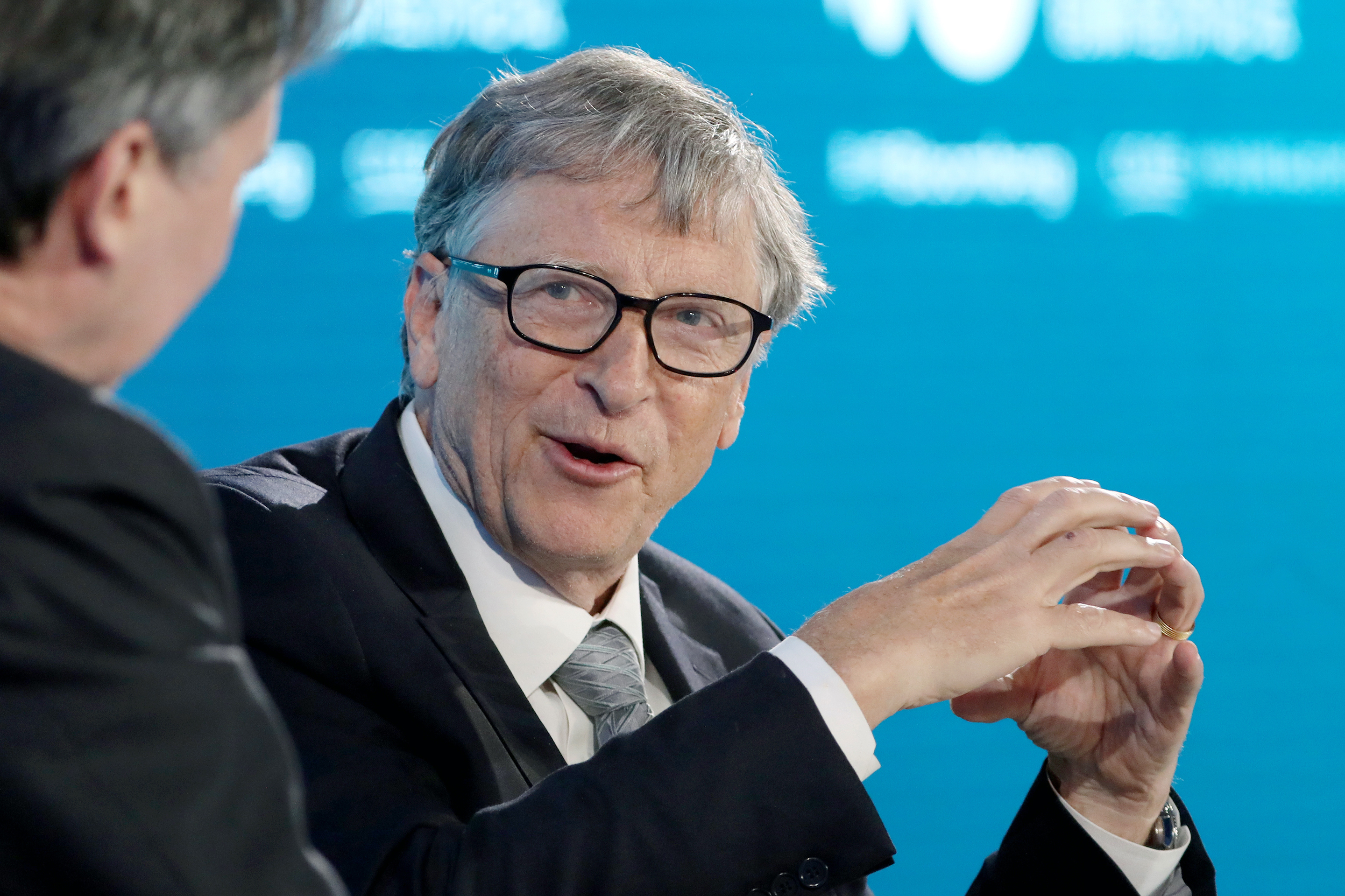 Bill Gates, co-chair of the Bill and Melinda Gates Foundation, speaks during the Bloomberg New Economy Forum in Beijing, China, on Nov. 21, 2019.