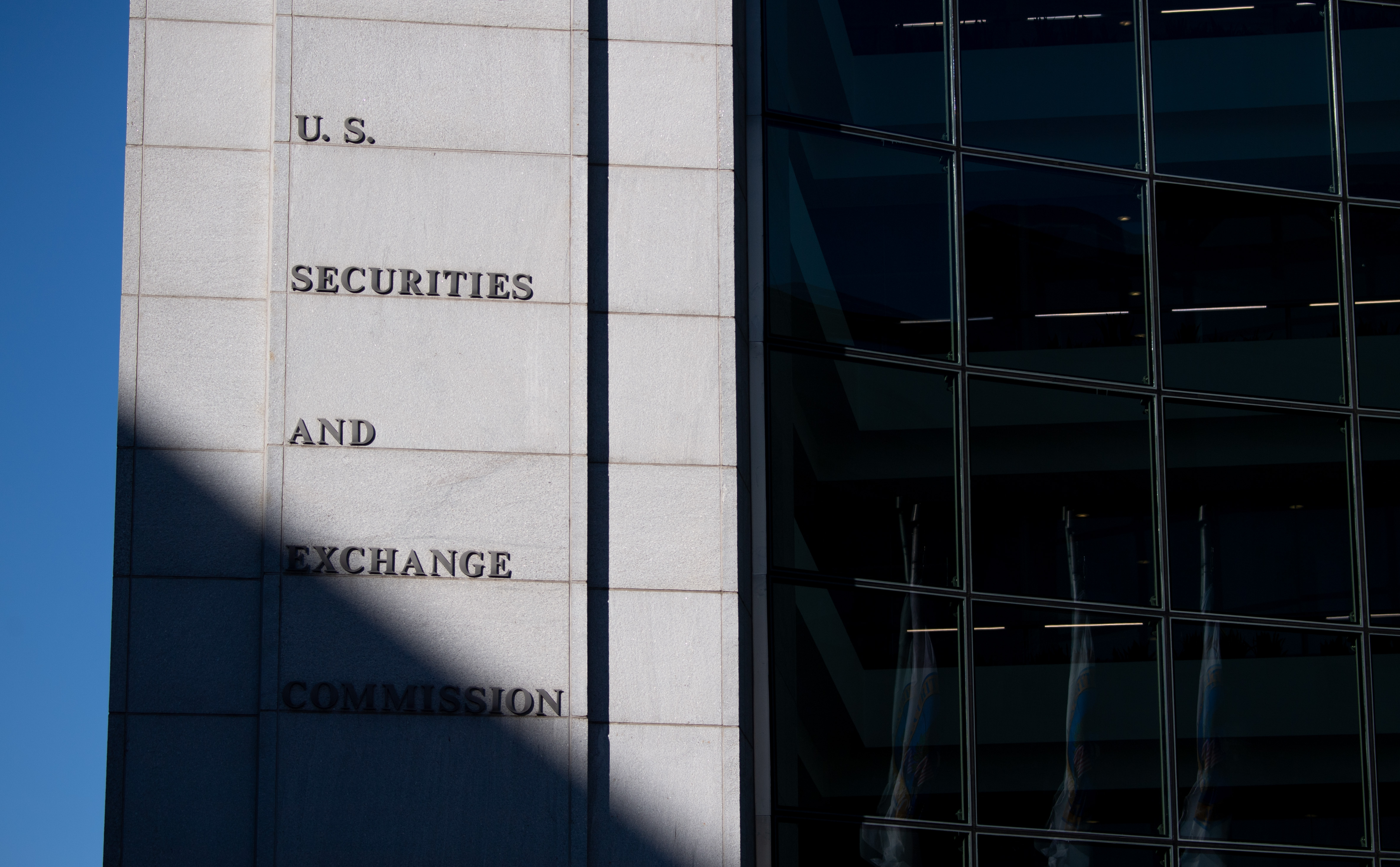 The headquarters of the US Securities and Exchange Commission (SEC) is seen in Washington, DC on January 28, 2021.