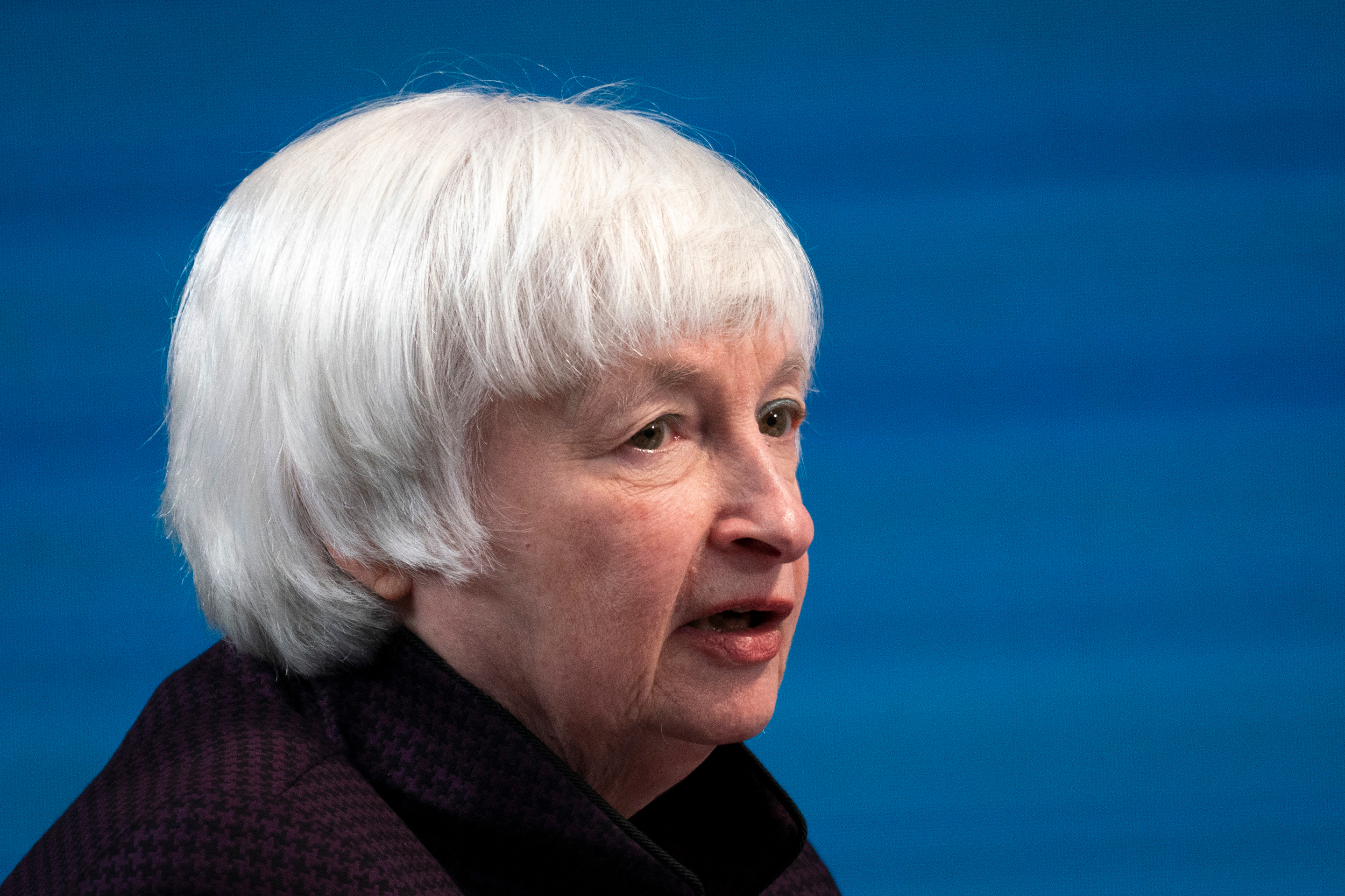 Treasury Secretary Janet Yellen speaks during a virtual roundtable event with participants from local Black chambers of commerce on Feb. 5, 2021, in Washington, D.C.