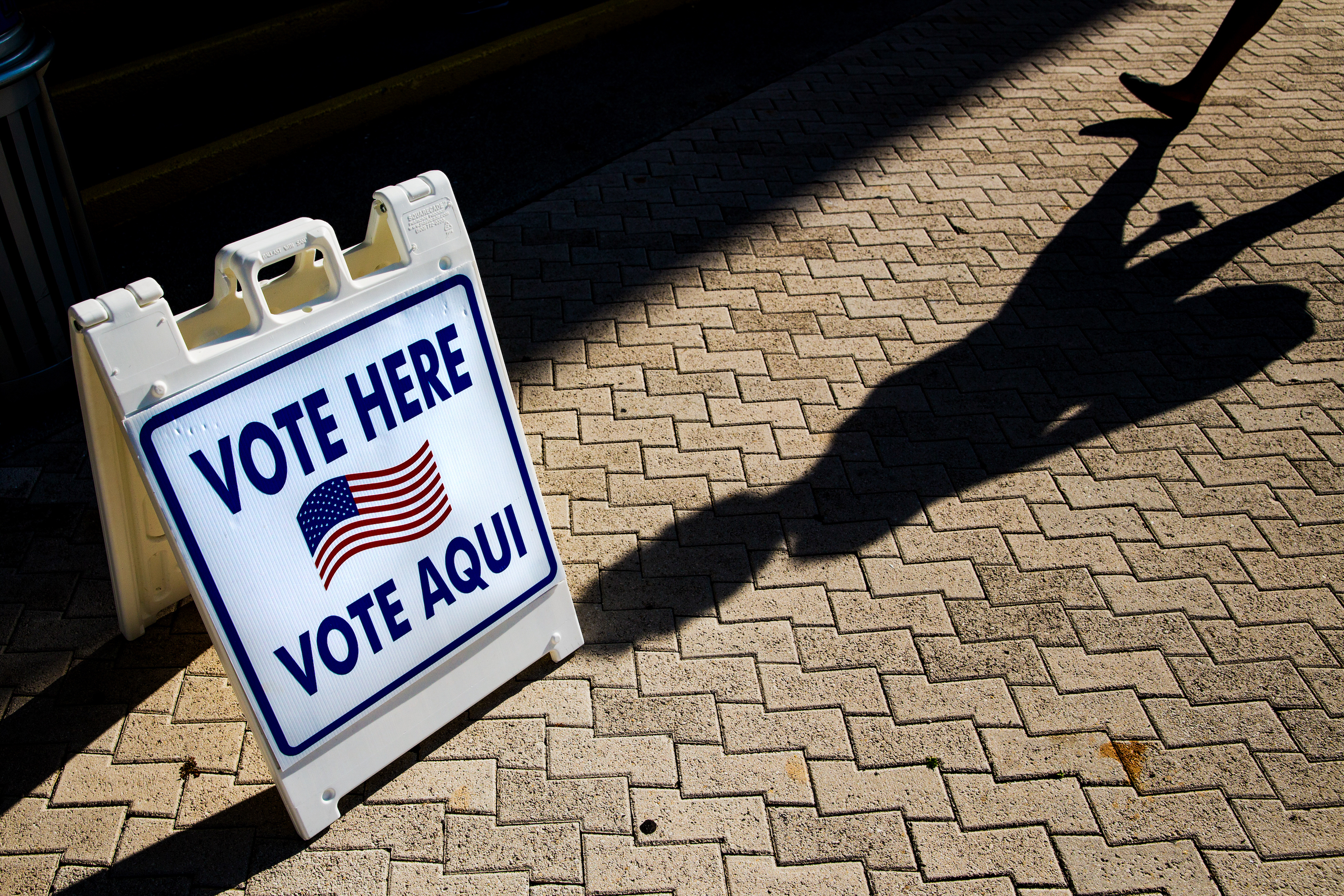 Outside a polling location in Miami Beach.