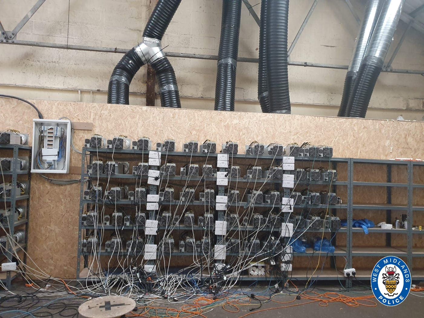 Bitcoin-mining computers found by West Midlands Police in what they thought would be a drugs raid.