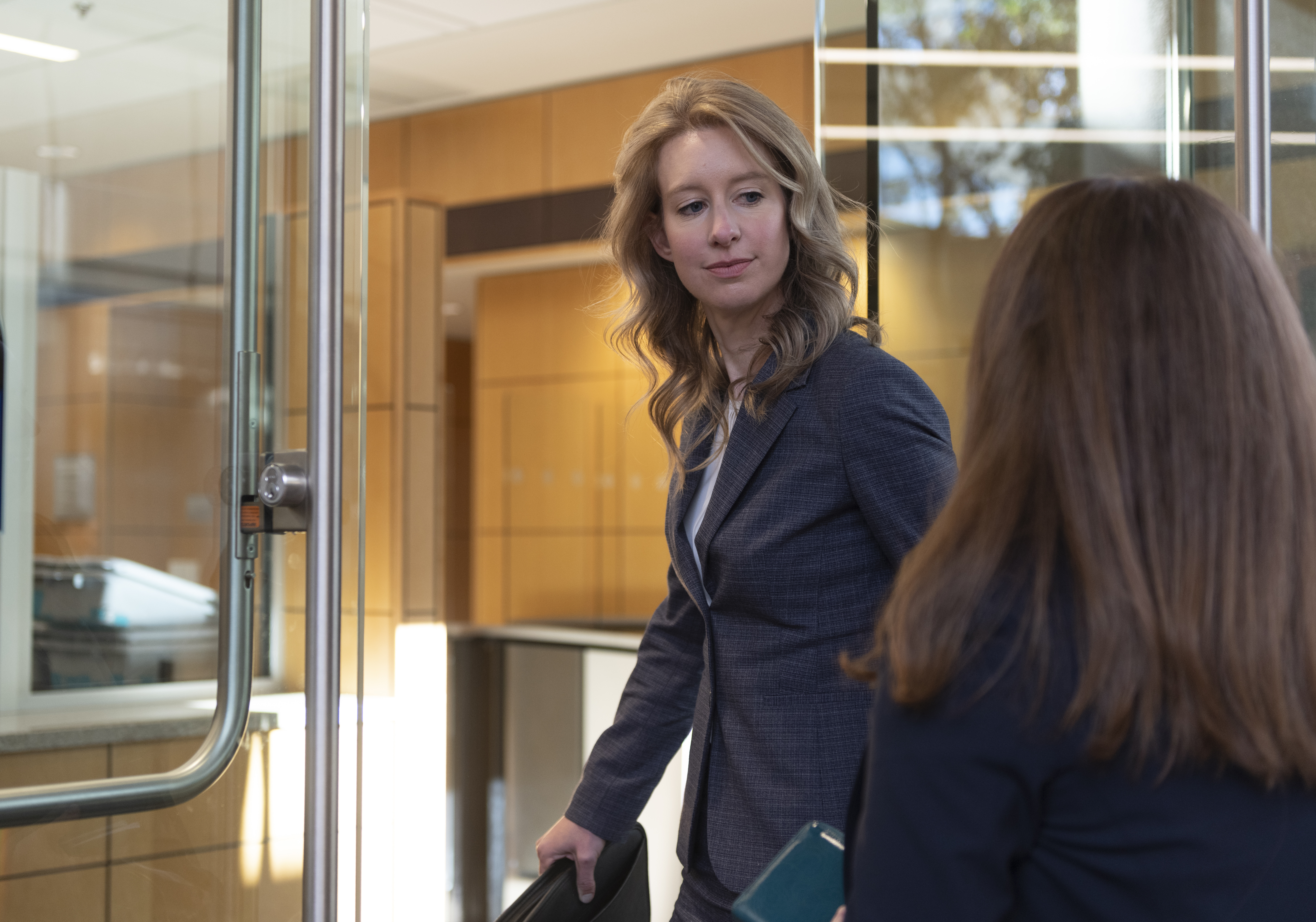 Elizabeth Holmes, founder and former CEO of Theranos, arrives for motion hearing on Monday, November 4, 2019, at the U.S. District Court House inside Robert F. Peckham Federal Building in San Jose, California.
