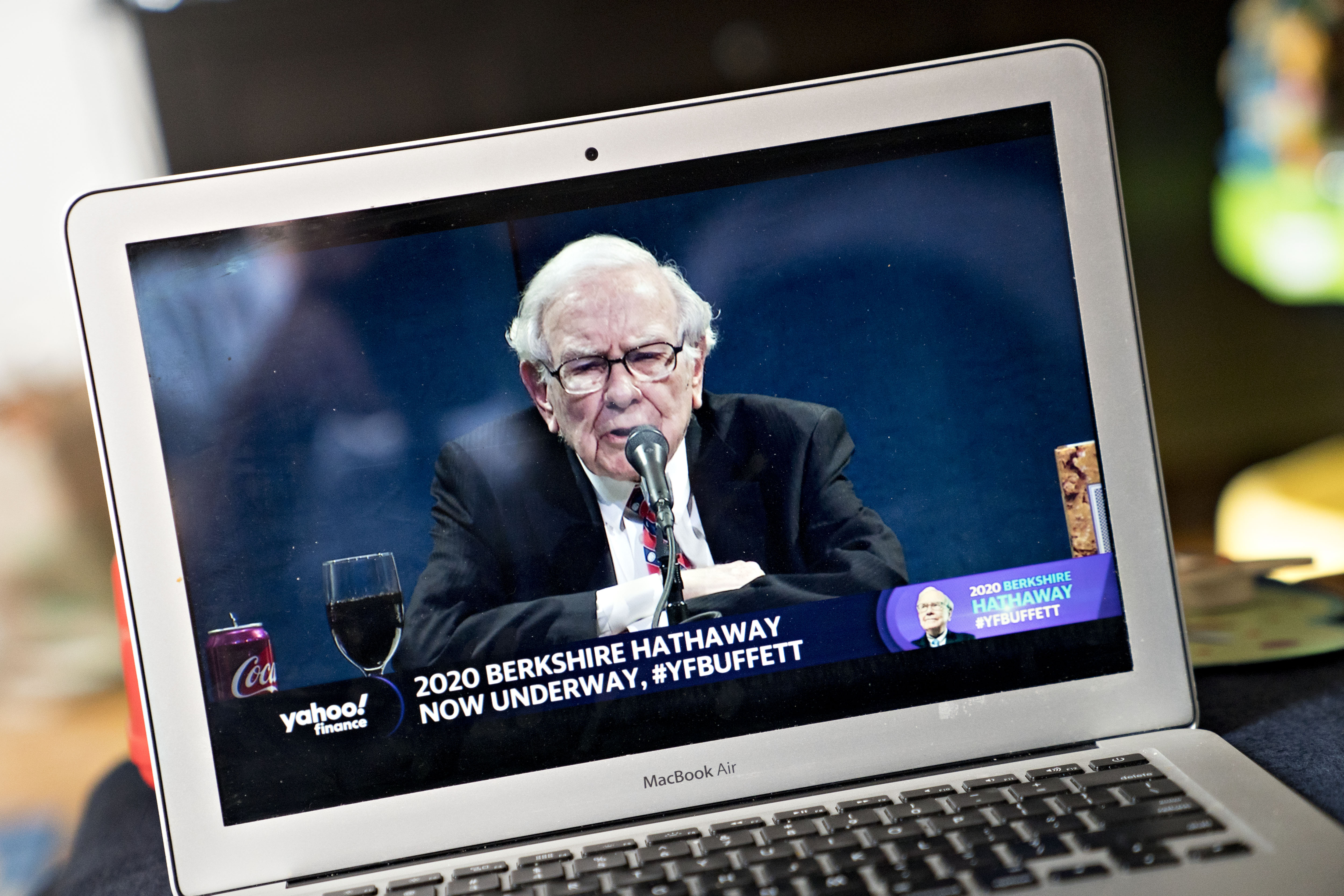 Berkshire Hathaway CEO and chairman Warren Buffett speaks at the company’s 2020 annual meeting, which was held virtually.