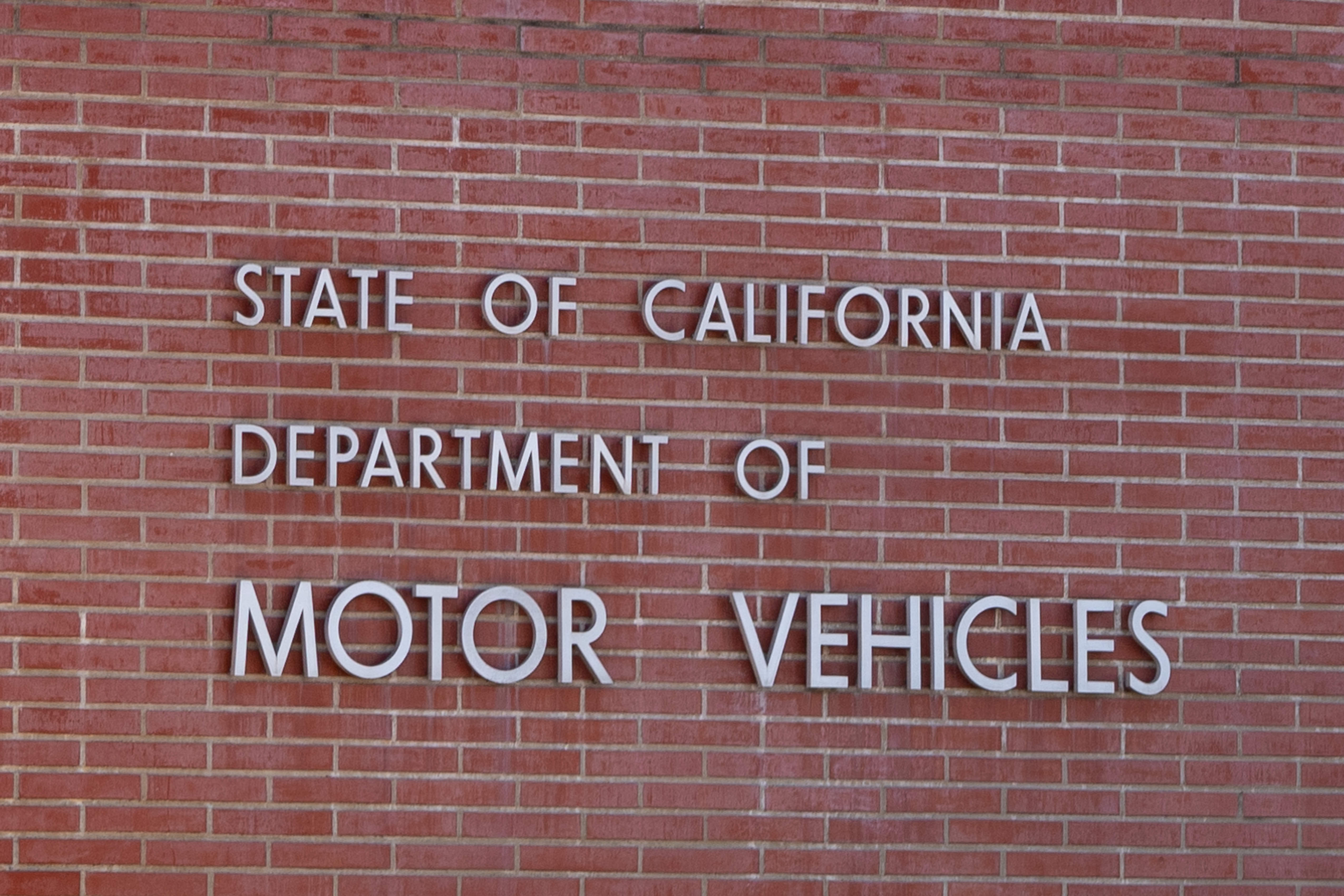 General view of the California Department of Motor Vehicles Santa Monica field office on December 21, 2020.
