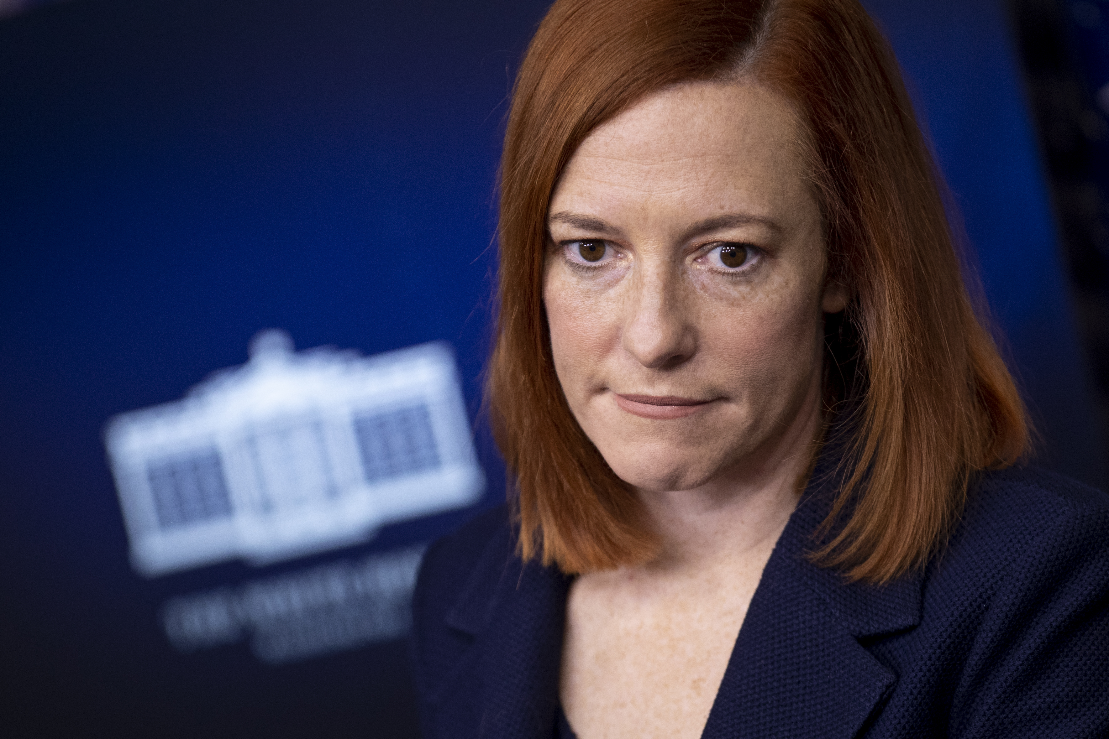 Jen Psaki, White House press secretary, seen here in a picture from January, declined to comment on the new Republican plan for infrastructure funding.