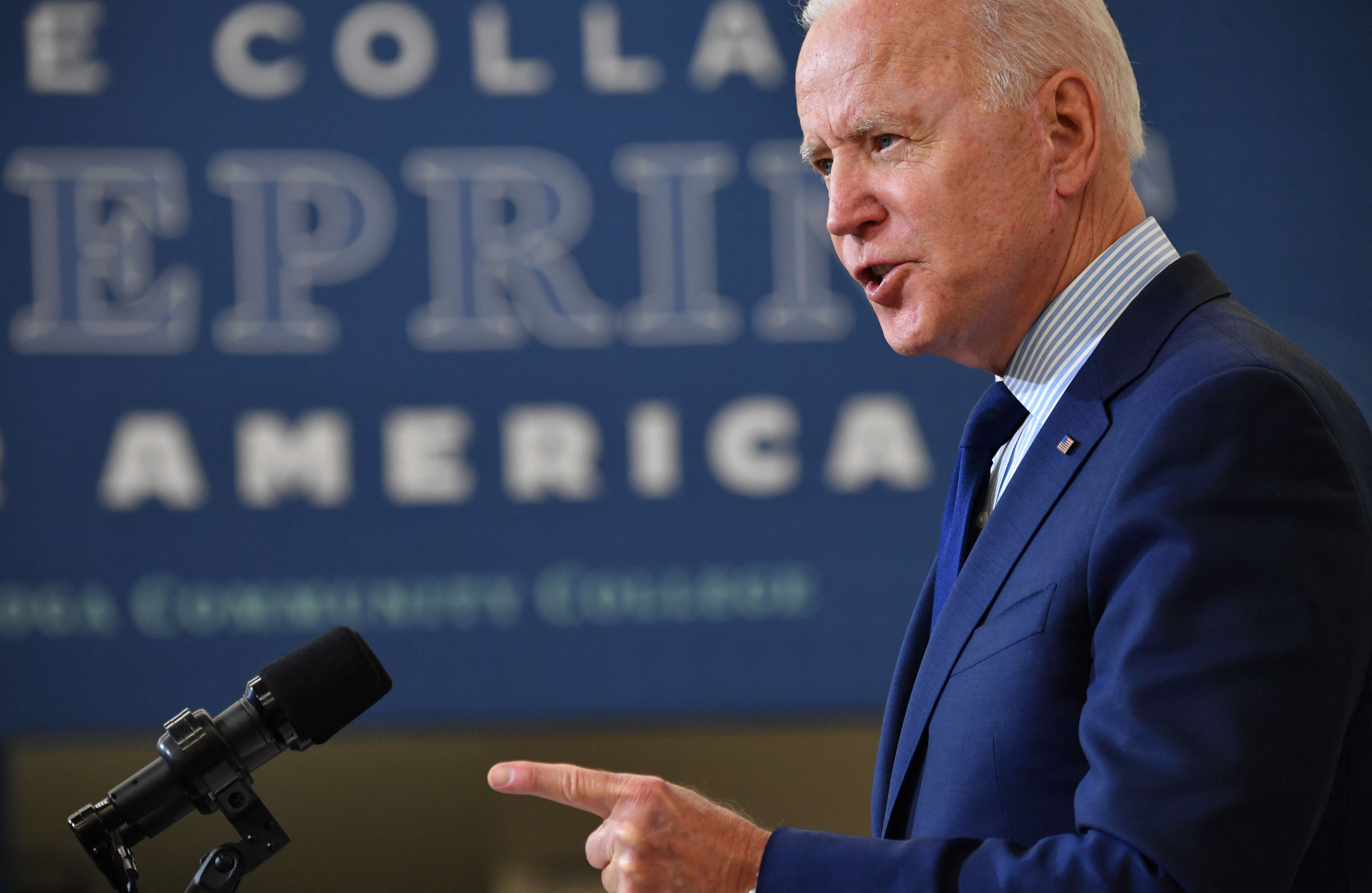 US President Joe Biden speaks on the economy at Cuyahoga Community College Manufacturing Technology Center, on May 27, 2021, in Cleveland, Ohio. The president is expected to unveil a record-setting budget request later today.