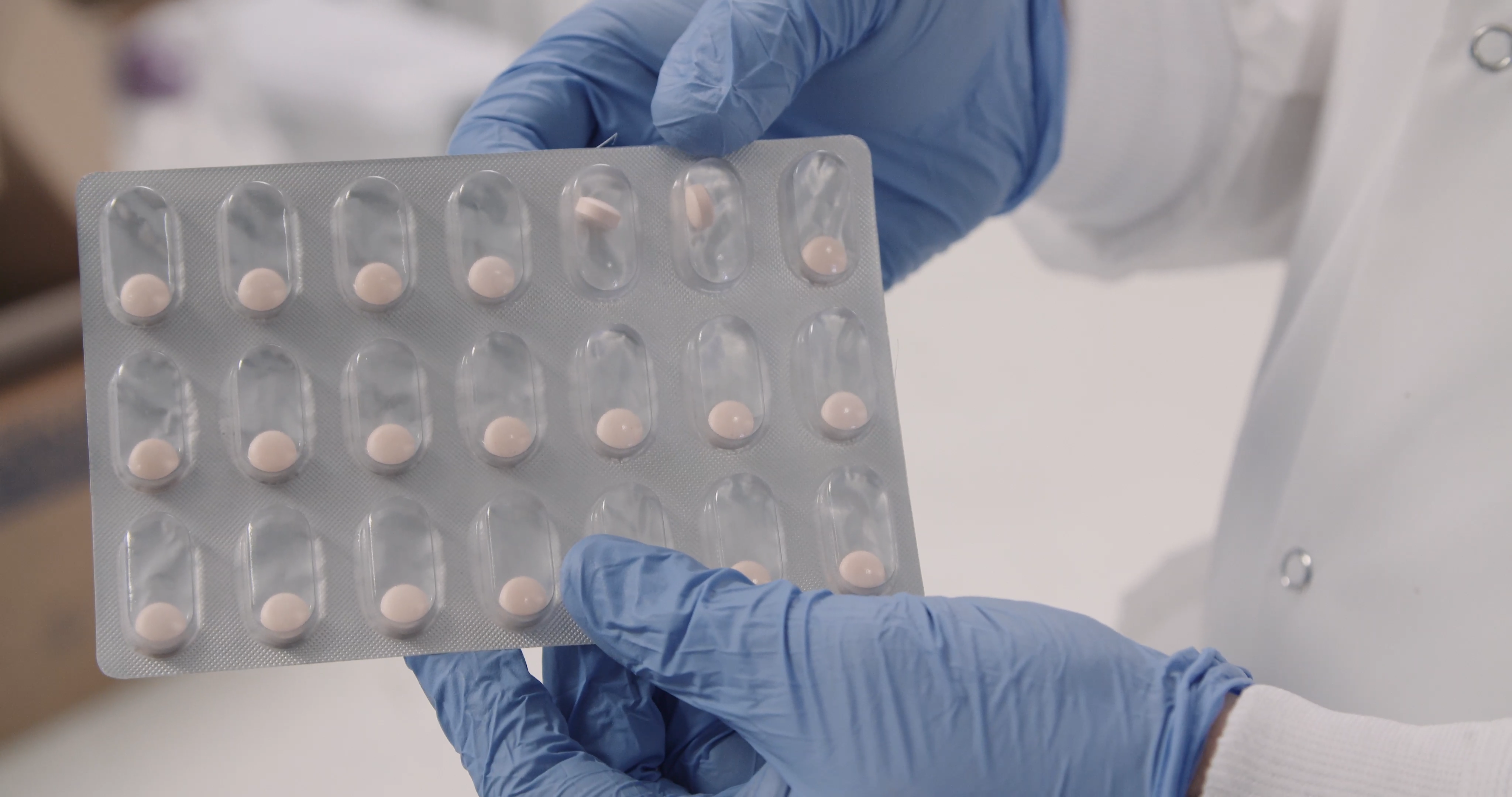 A Vaxart blister pack contains the biotech firm’s COVID-19 vaccine, which is adapted to be administered as a pill.