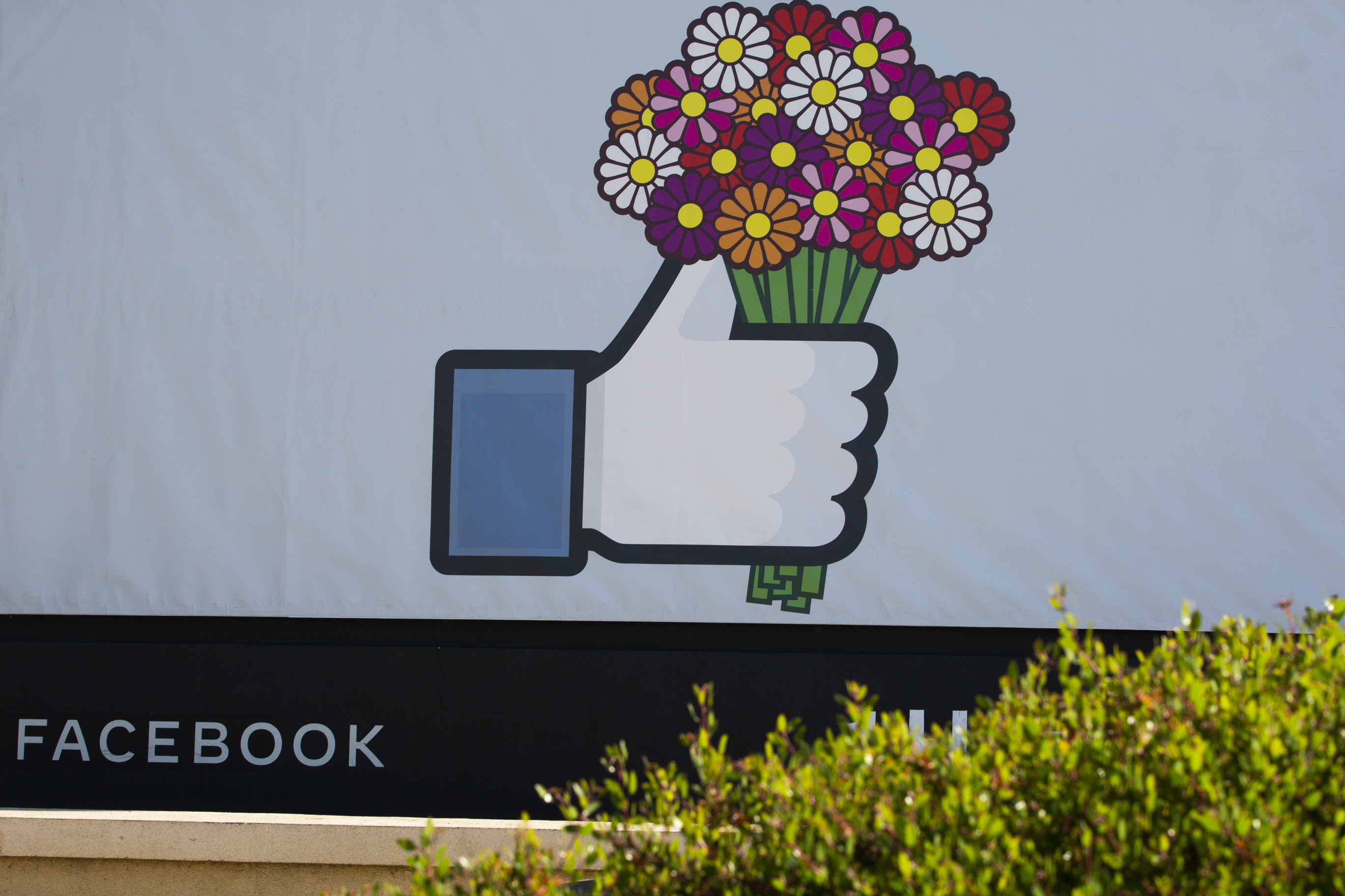Signage at Facebook headquarters in Menlo Park, Calif. Facebook took the top spot on Indiggo's Return on Leadership 100 ranking.