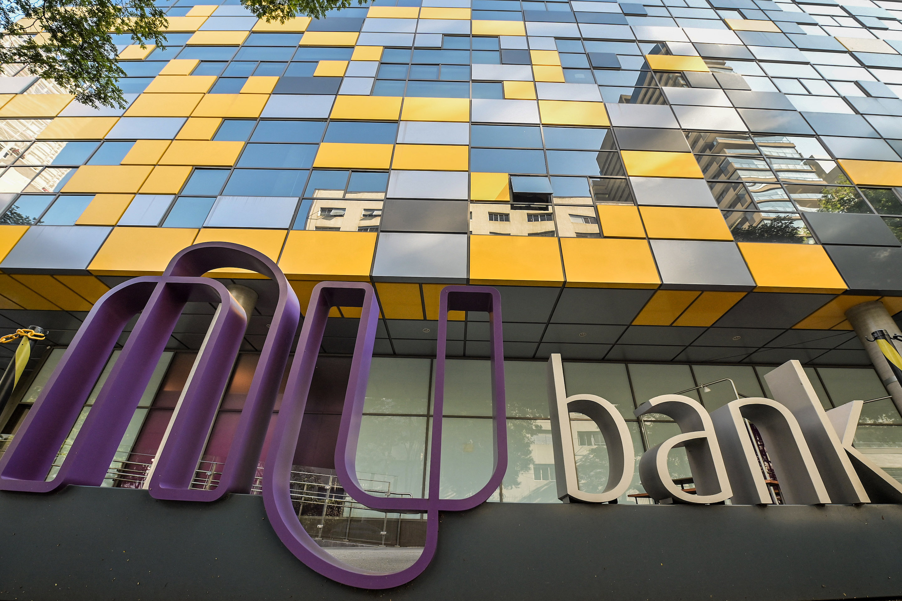 A view of the Brazilian fintech startup Nubank's headquarters, in São Paulo, Brazil, on June 9, 2021.