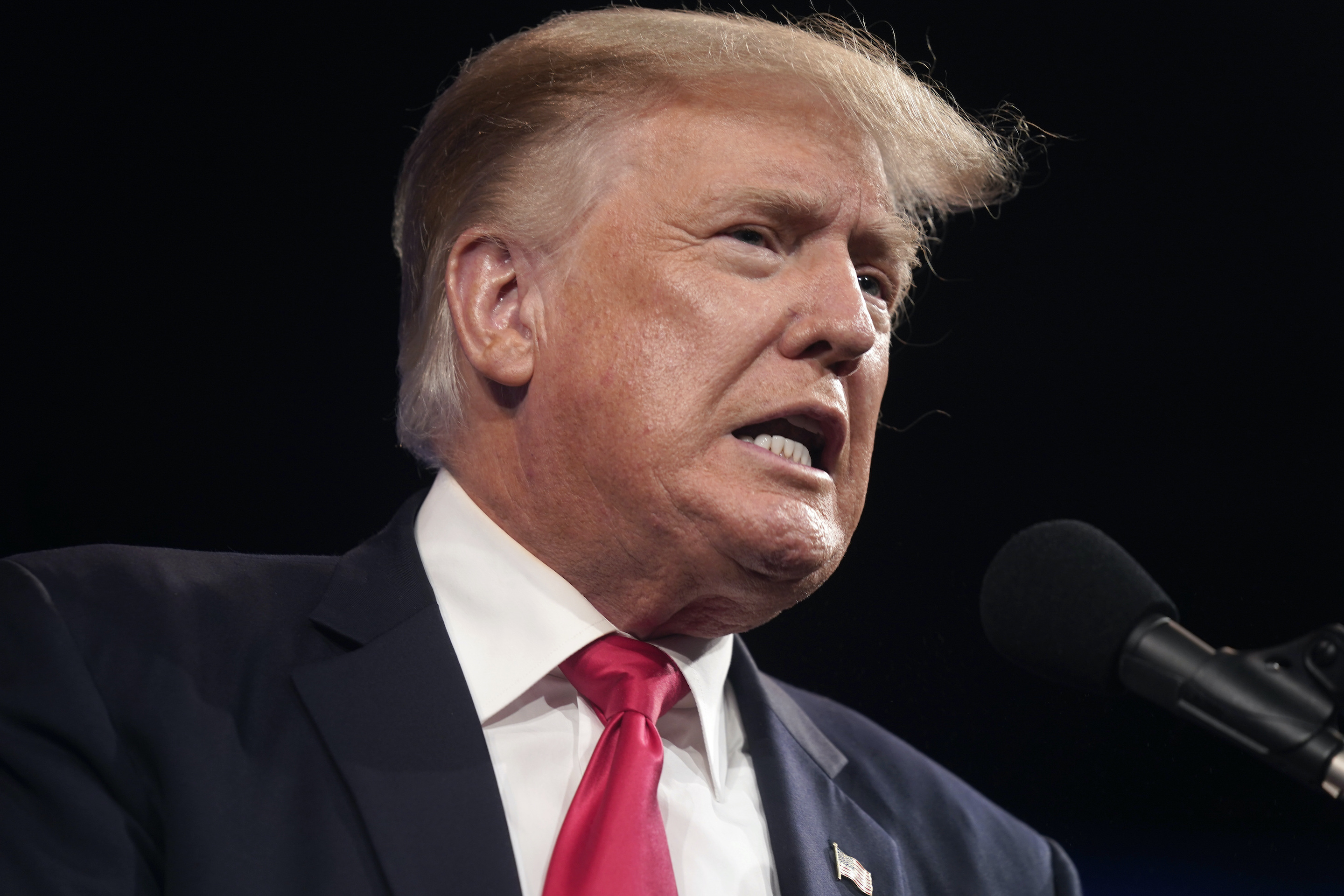 Former president Donald Trump speaks at the Conservative Political Action Conference (CPAC) on July 11 in Dallas.