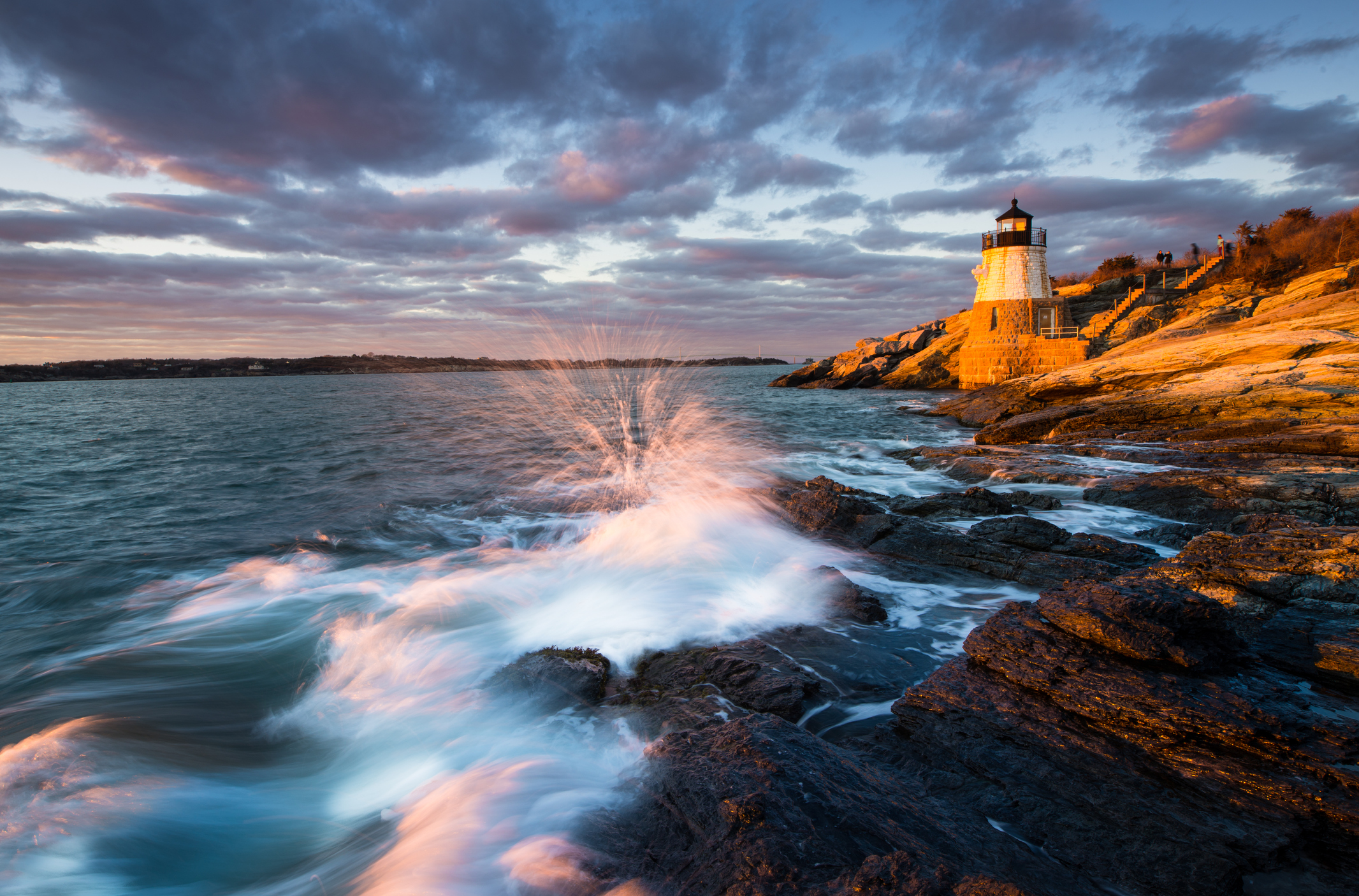 A lighthouse in Newport, R.I.