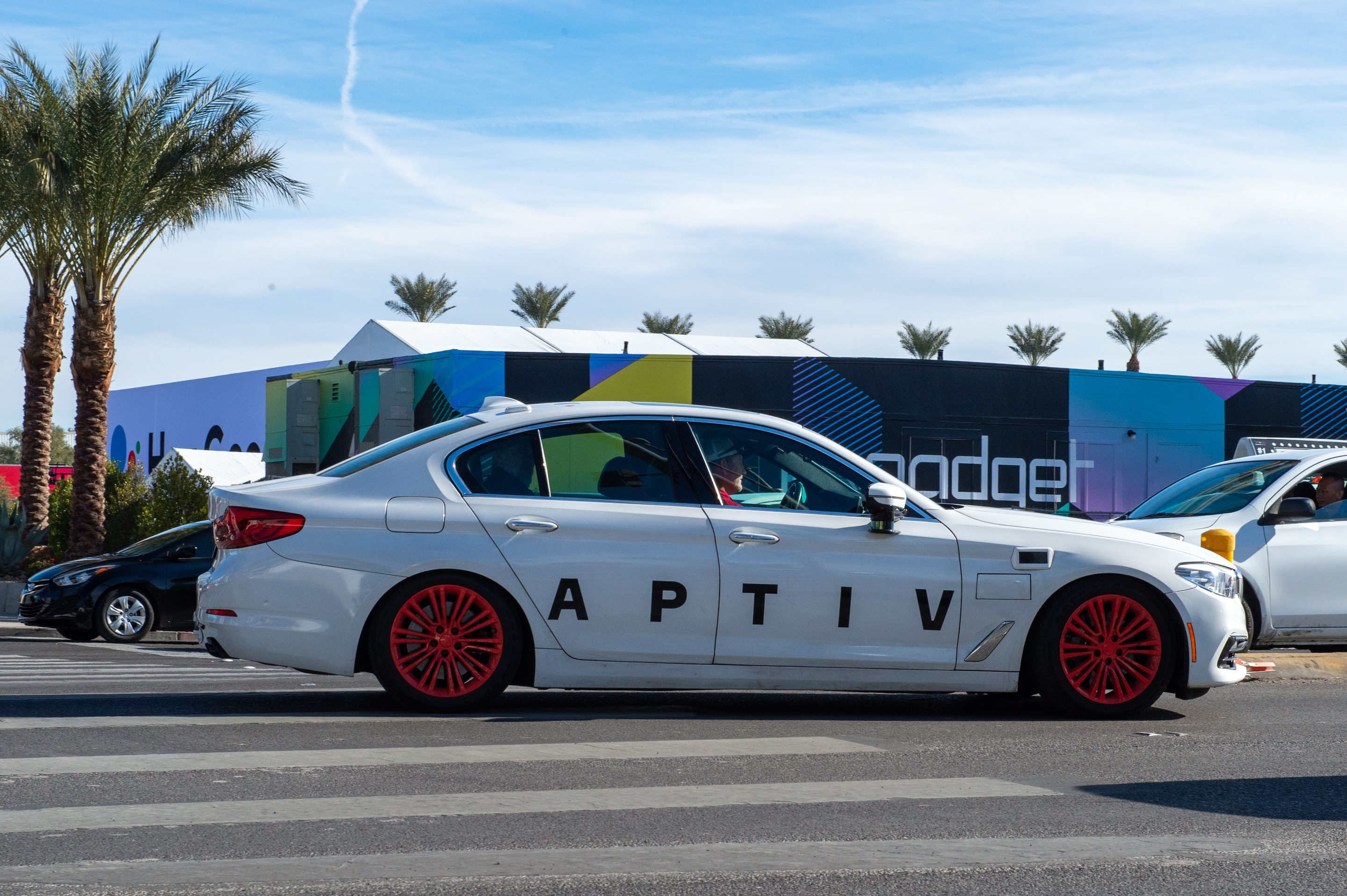 Aptiv is a company that has partnered with Hyundai and Lyft to develop self-driving cars.