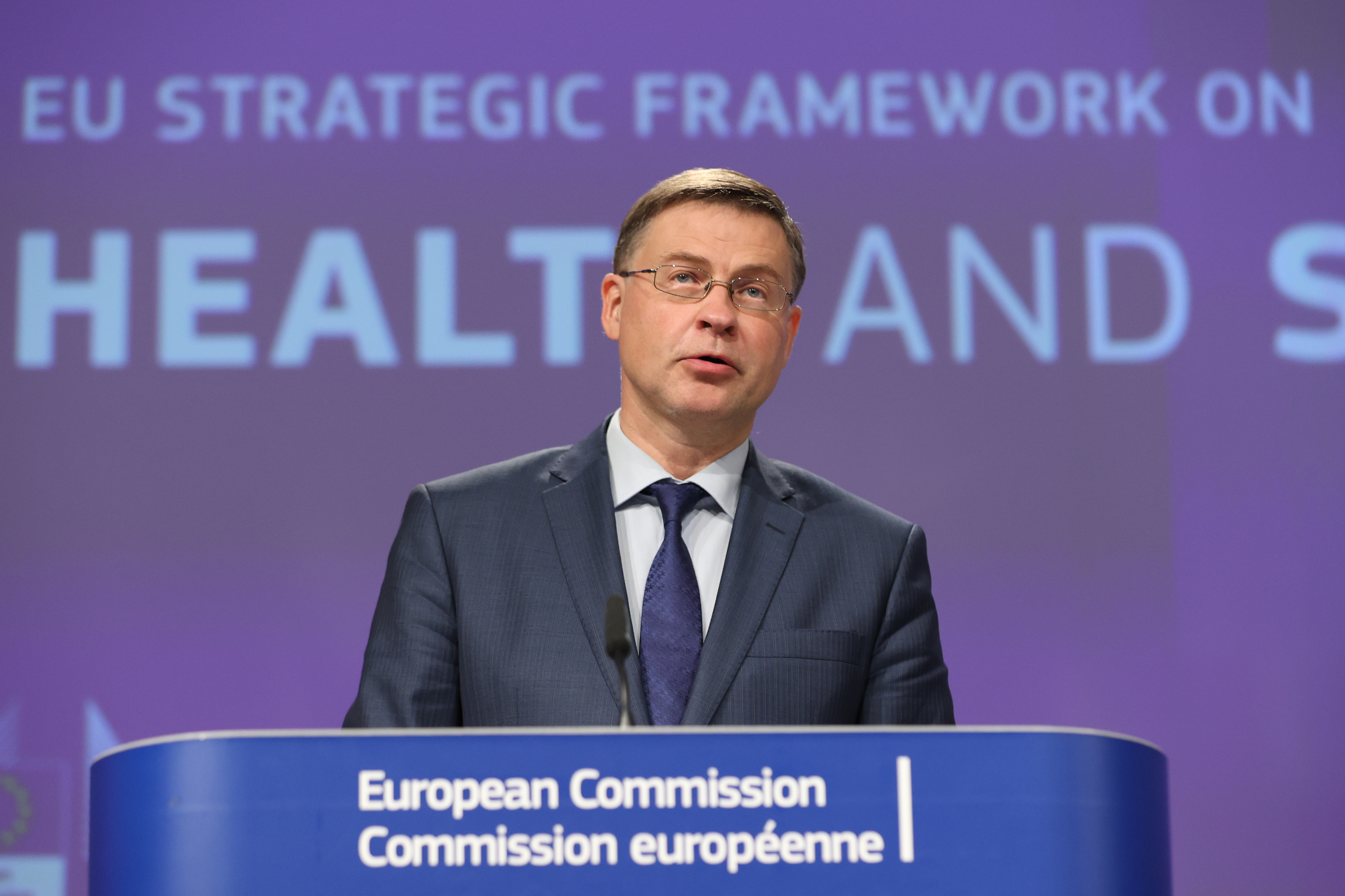 European Commission vice-president Valdis Dombrovskis in Brussels, on June 28, 2021.