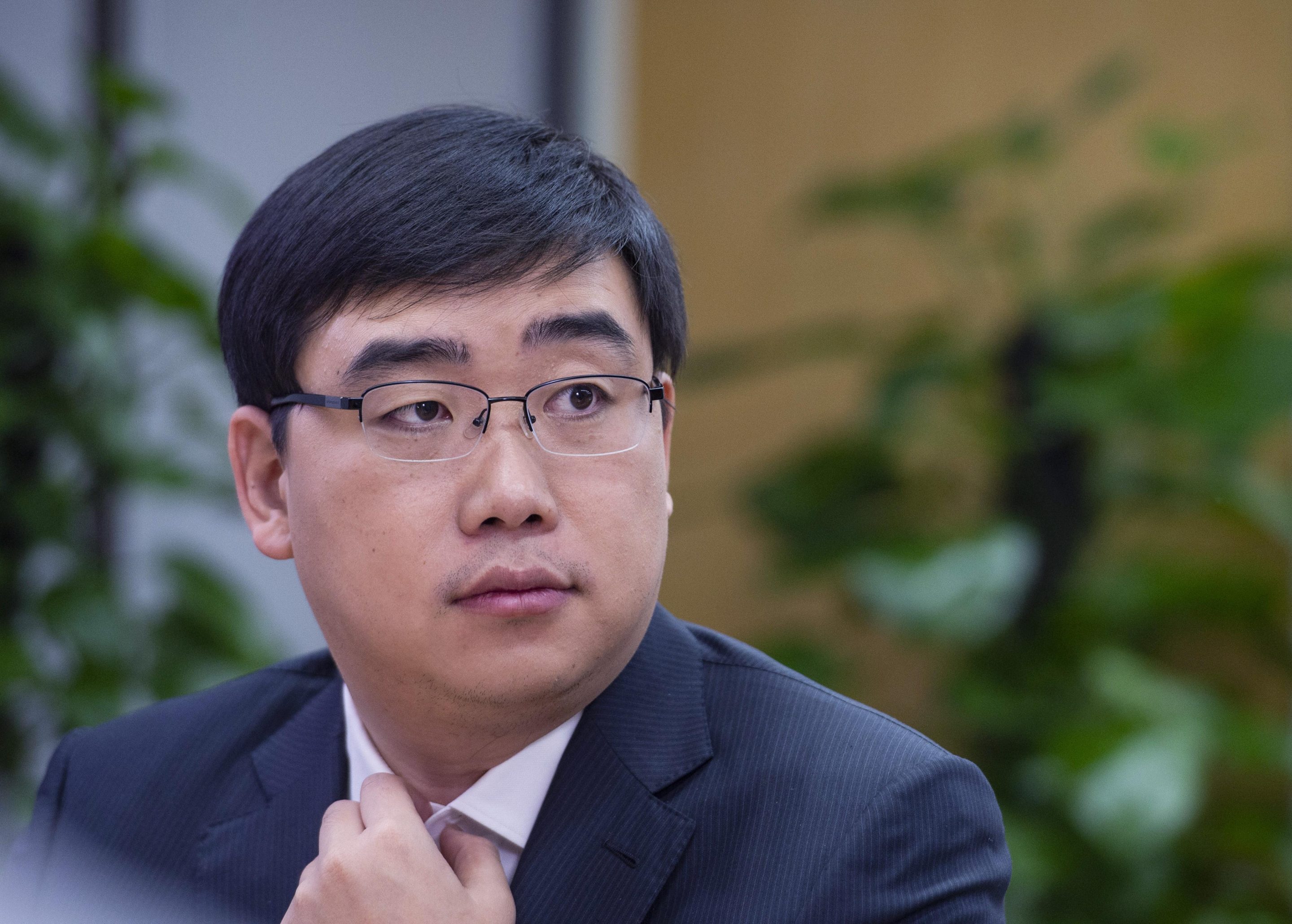 Cheng Wei, Chairman and Chief Executive Officer of Didi Chuxing, speaks during an interview on October 14, 2020 in Beijing, China.