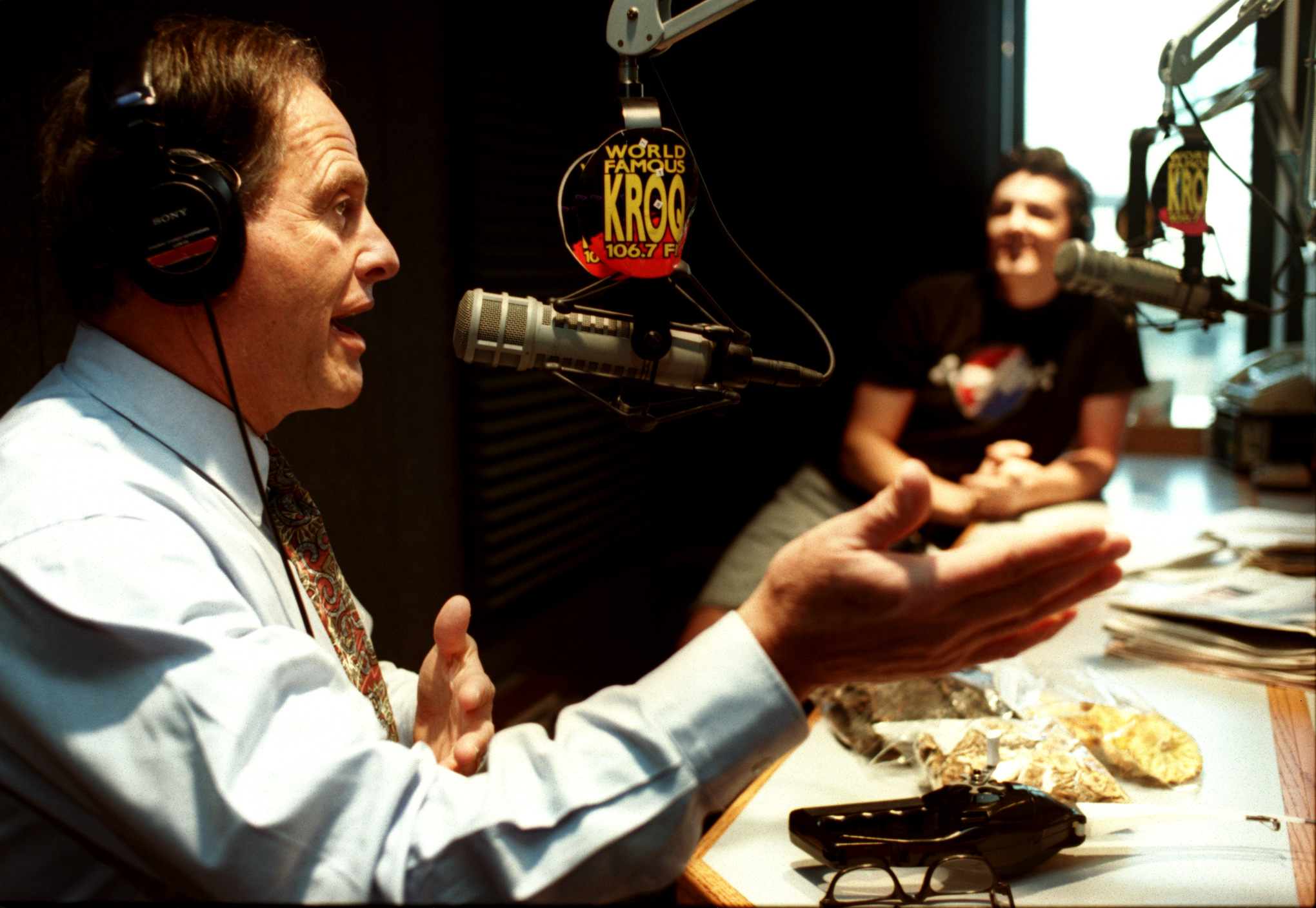 Ron Popeil, of Ronco vegomatic, pocket fisherman and many other items, during an on air KROQ interview with Kevin and Bean.