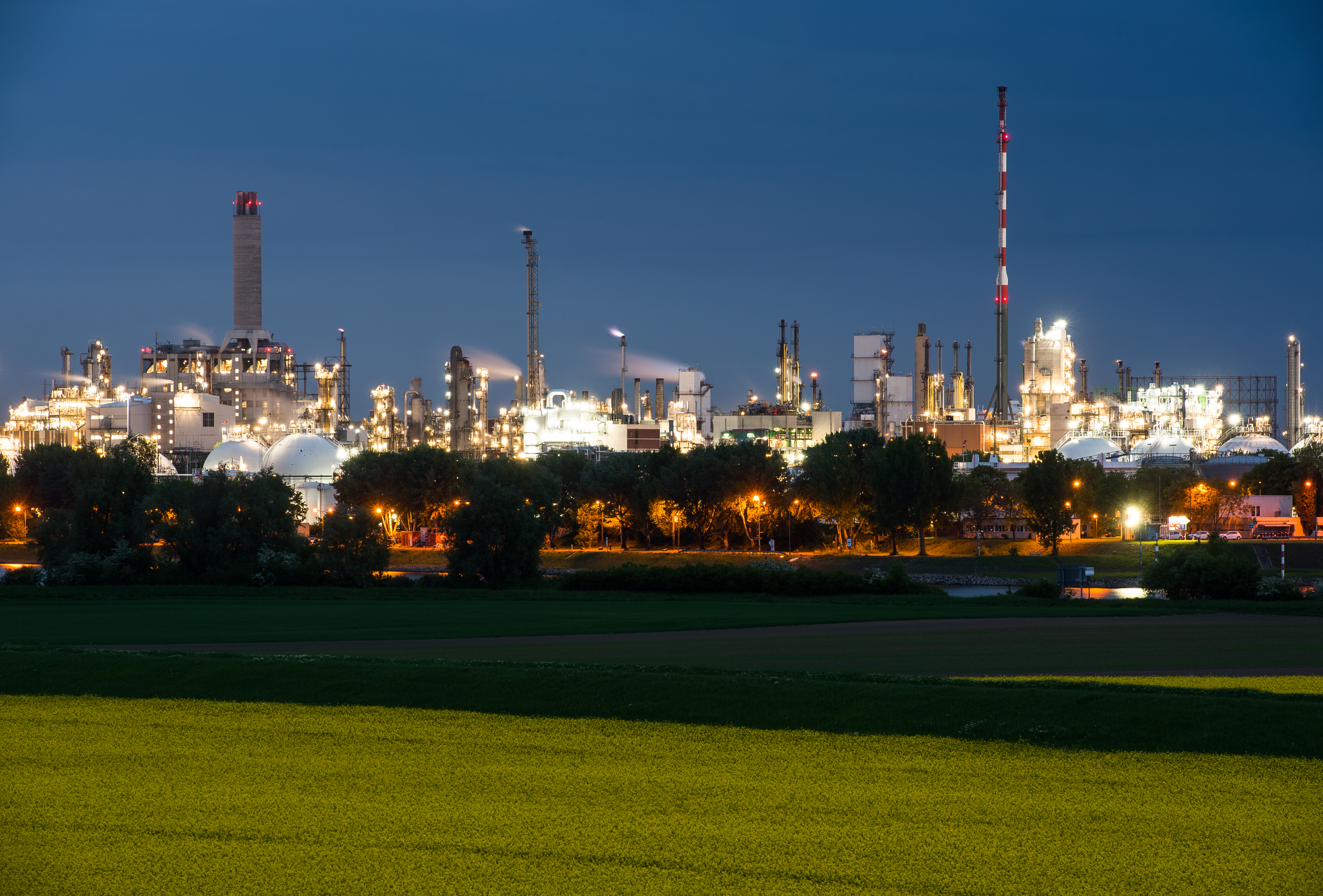 The Ludwigshafen production plant of German chemical company BASF.