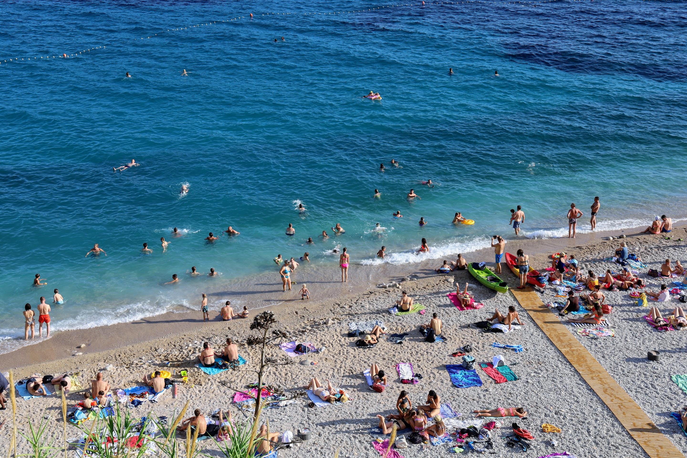 Dubrovnik's beaches are far less crowded than they usually are this time of year, but tourists are coming back fast.