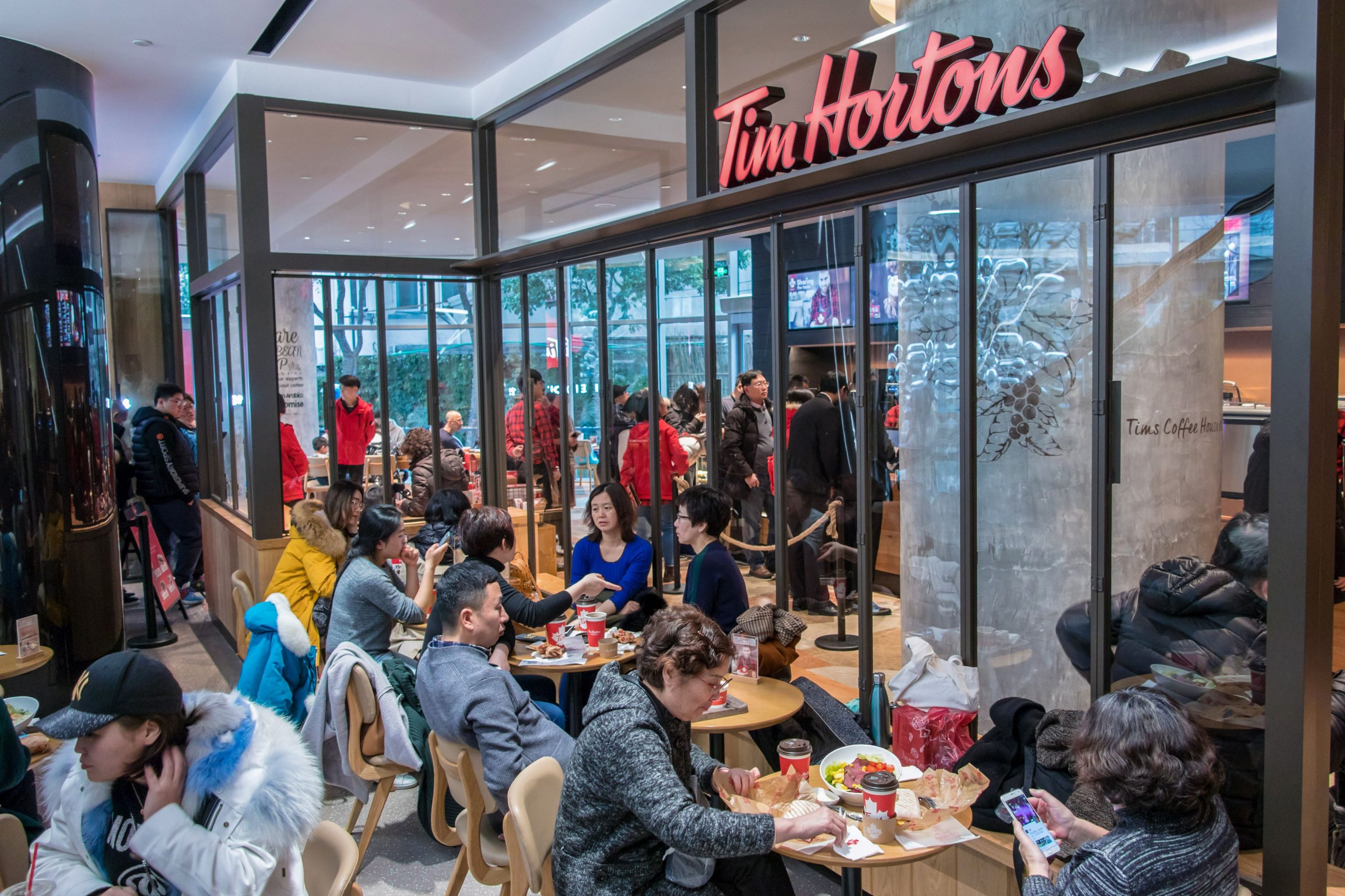 A Shanghai branch of Canadian coffee and doughnut shop Tim Hortons on Feb. 27, 2019.