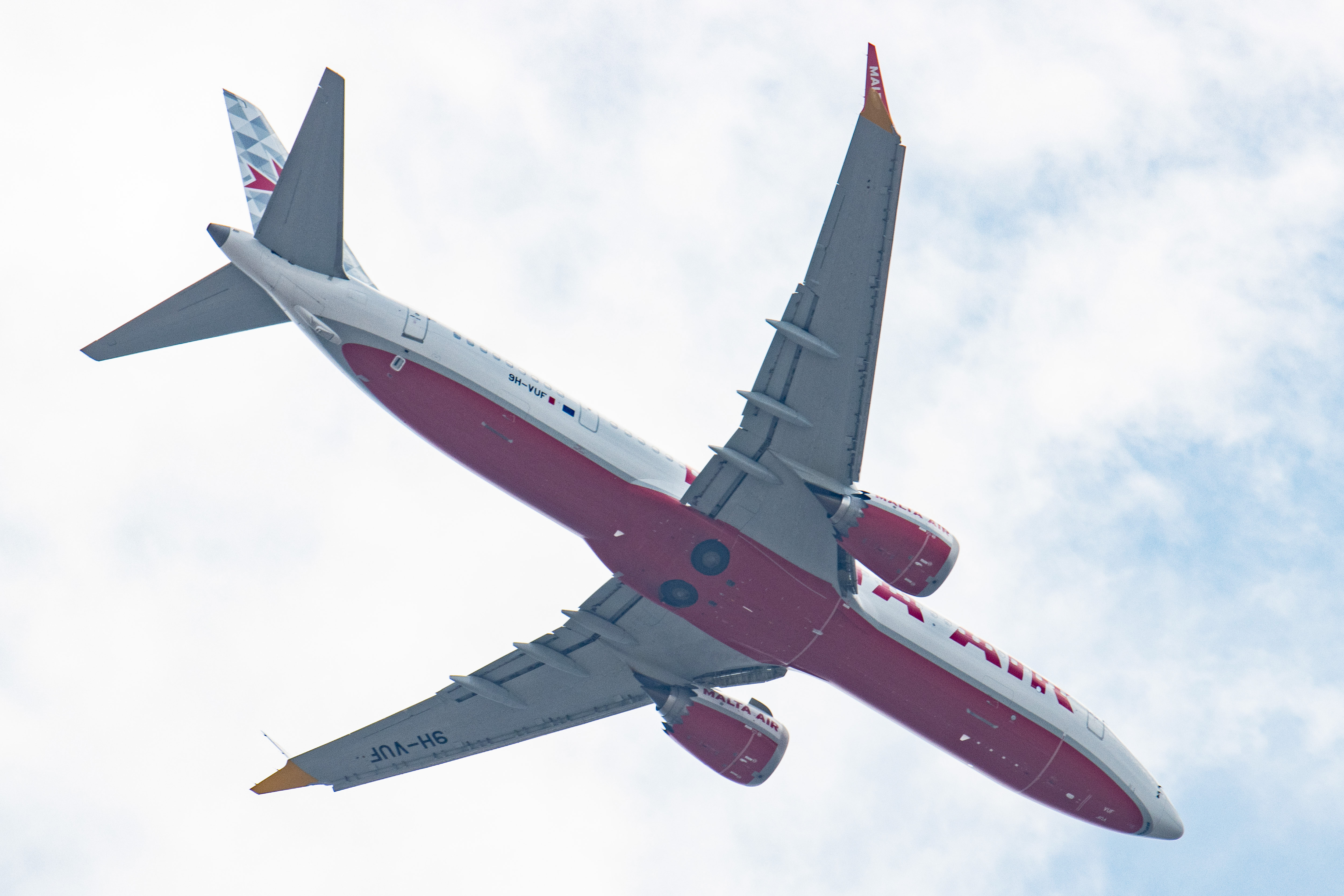A Malta Air Boeing 737 MAX 8 aircraft lands at Thessaloniki International Airport, in Thessaloniki, Greece on Aug. 20, 2021