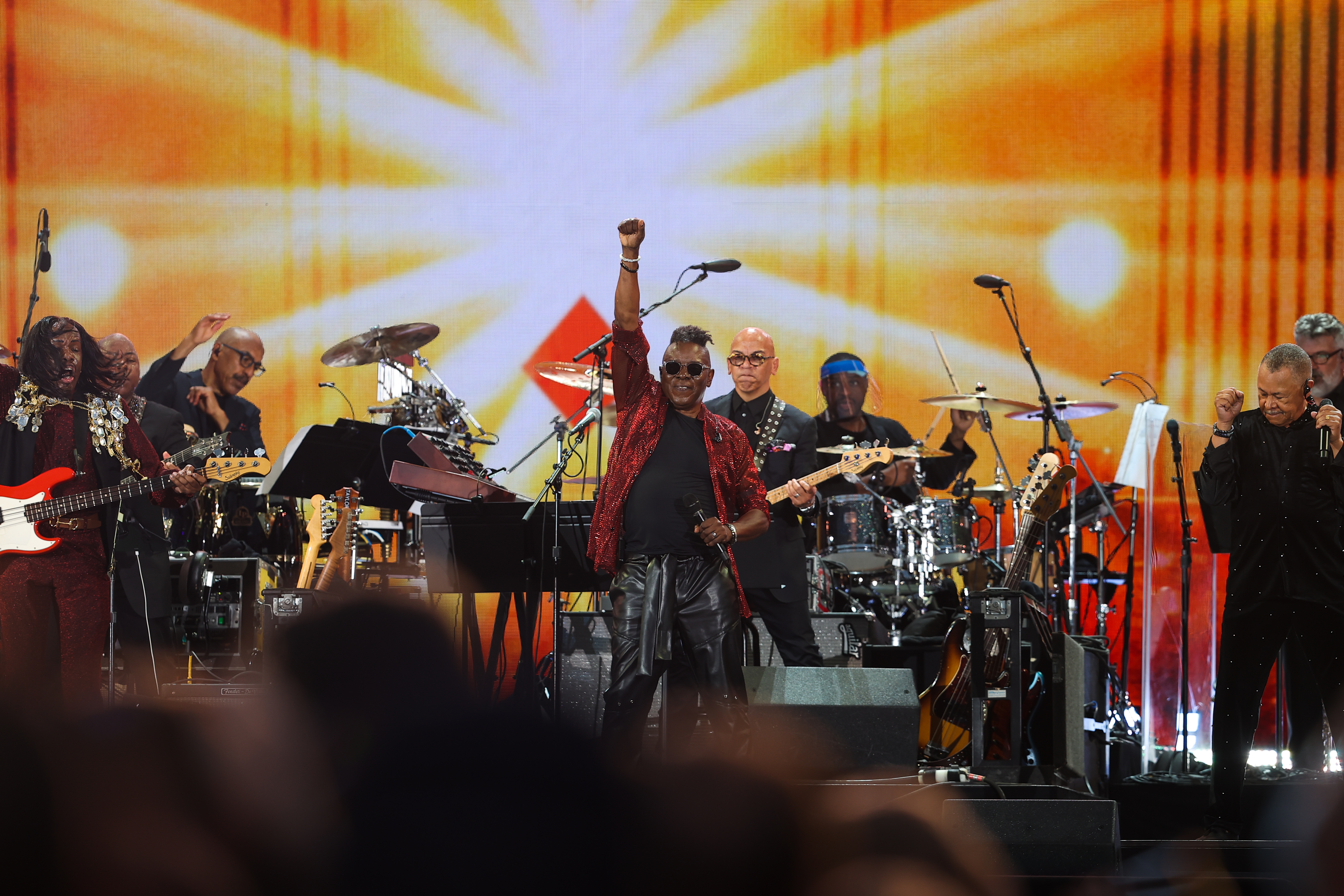 Earth, Wind & Fire performs at “We Love NYC: The Homecoming Concert,” in Central Park, on Aug. 21, 2021.