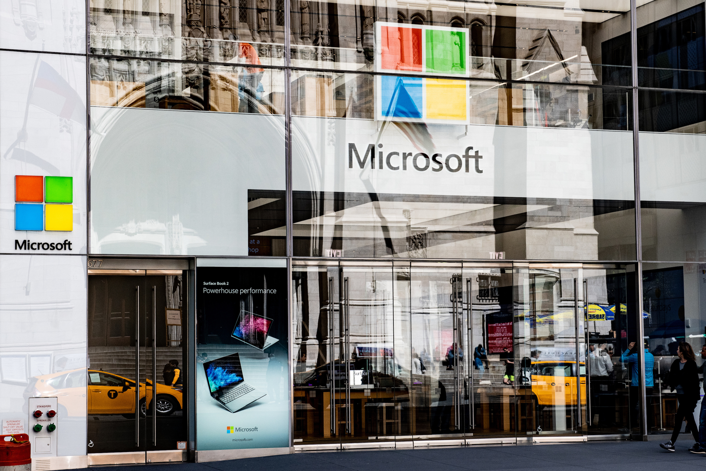 Microsoft store on Fifth Avenue in New York City.