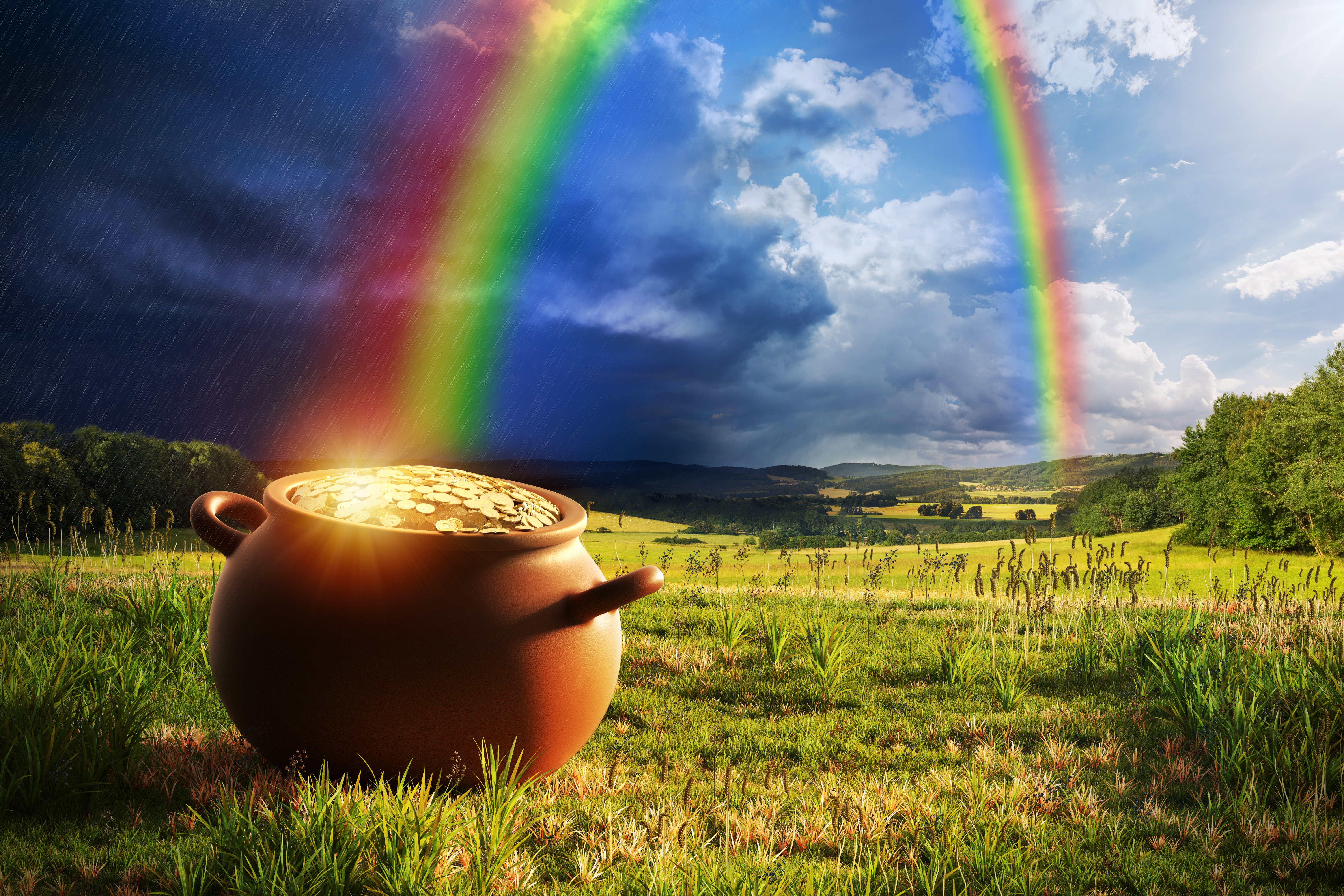 Call it a pot of gold at the end of a rainbow: Some advocates want the U.S. Treasury to mint a mythical $1 trillion coin to pay off U.S. debt.