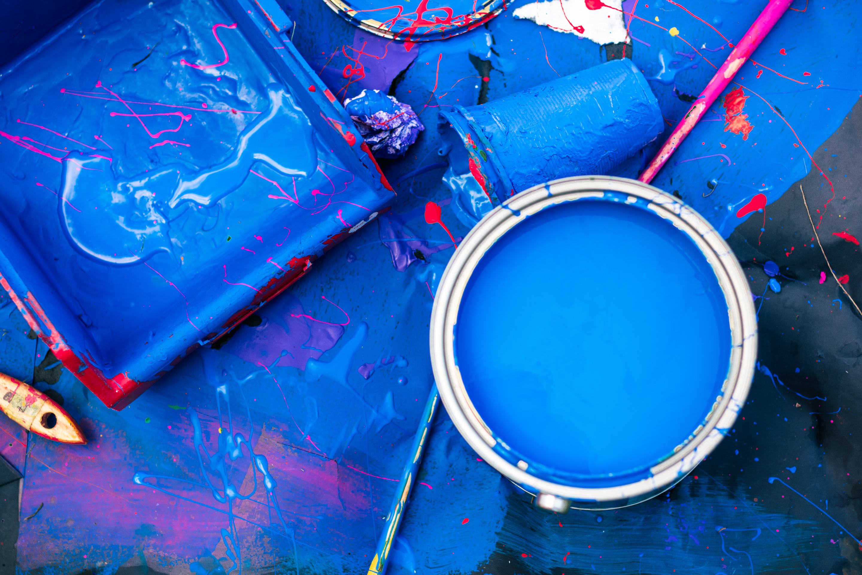 Paint makers are running low on some shades of blue.