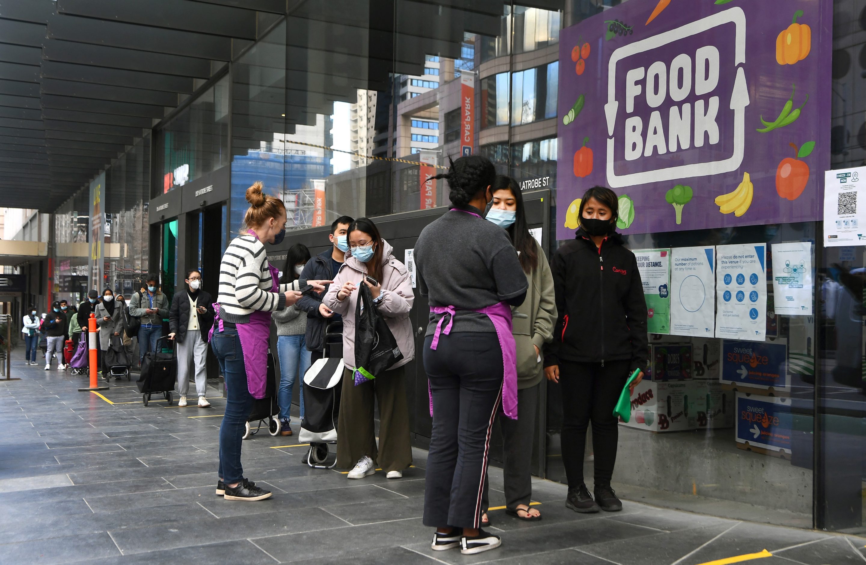 A food bank in Melbourne on Aug. 13, 2021. “The pandemic has revealed how unfit the global food system is for the 21st century—and how unprepared it is for crises,” writes Rajiv J. Shah.