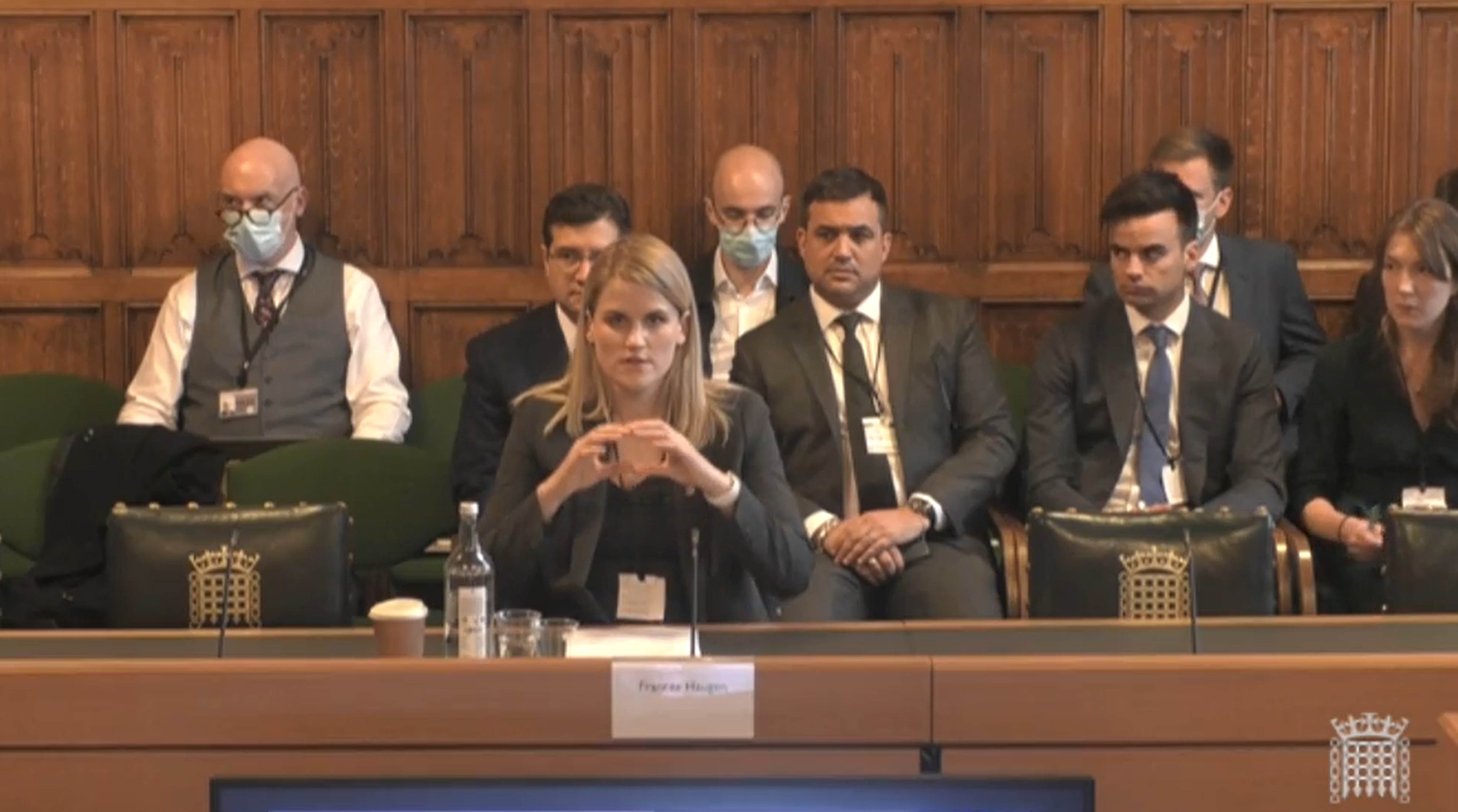The testimony comes a day after Facebook whistleblower Frances Haugen spoke to the U.K. parliament.