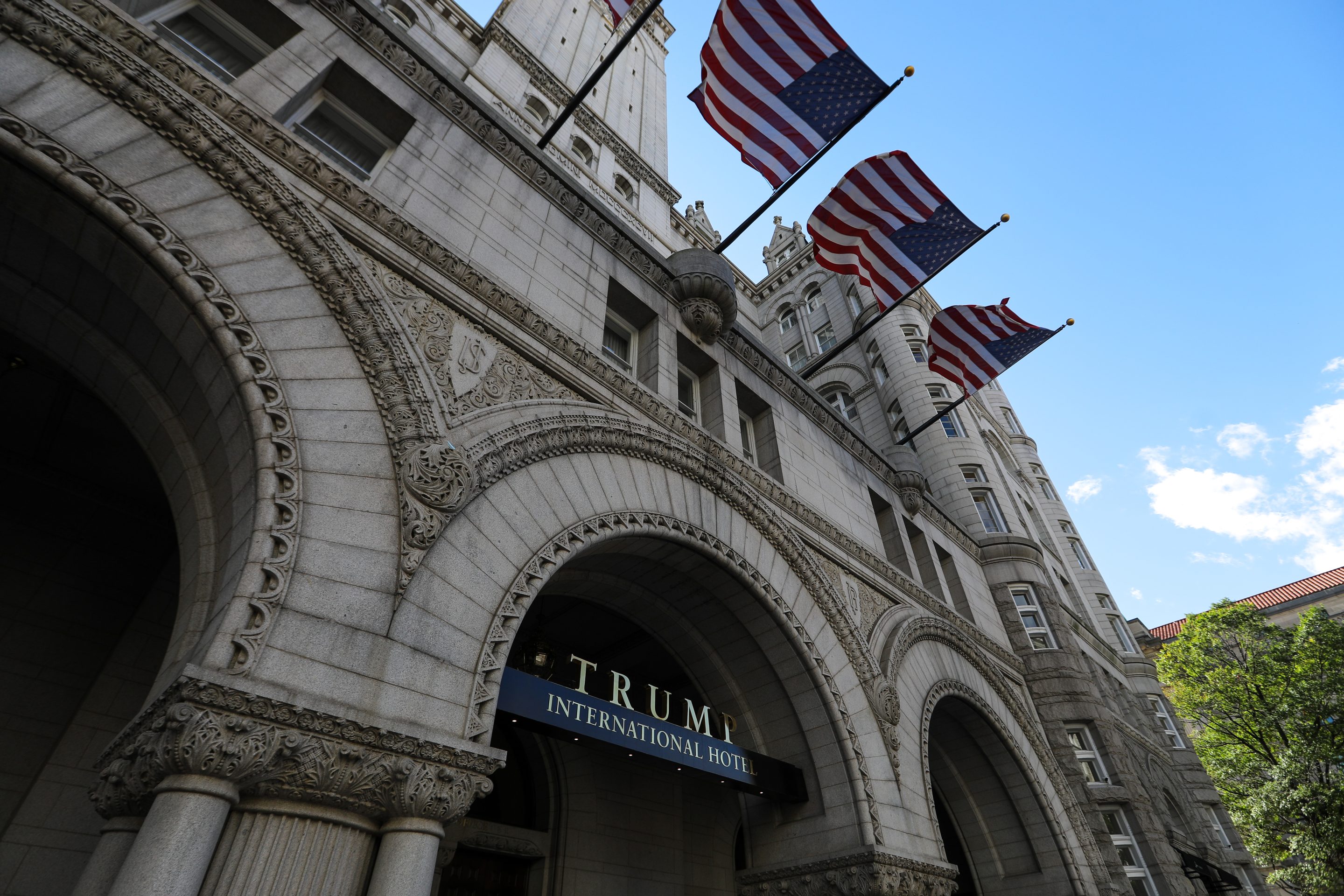 A view of the Trump International Hotel in Washington D.C, USA on October 18, 2021. (Photo by Yasin Ozturk/Anadolu Agency via Getty Images)