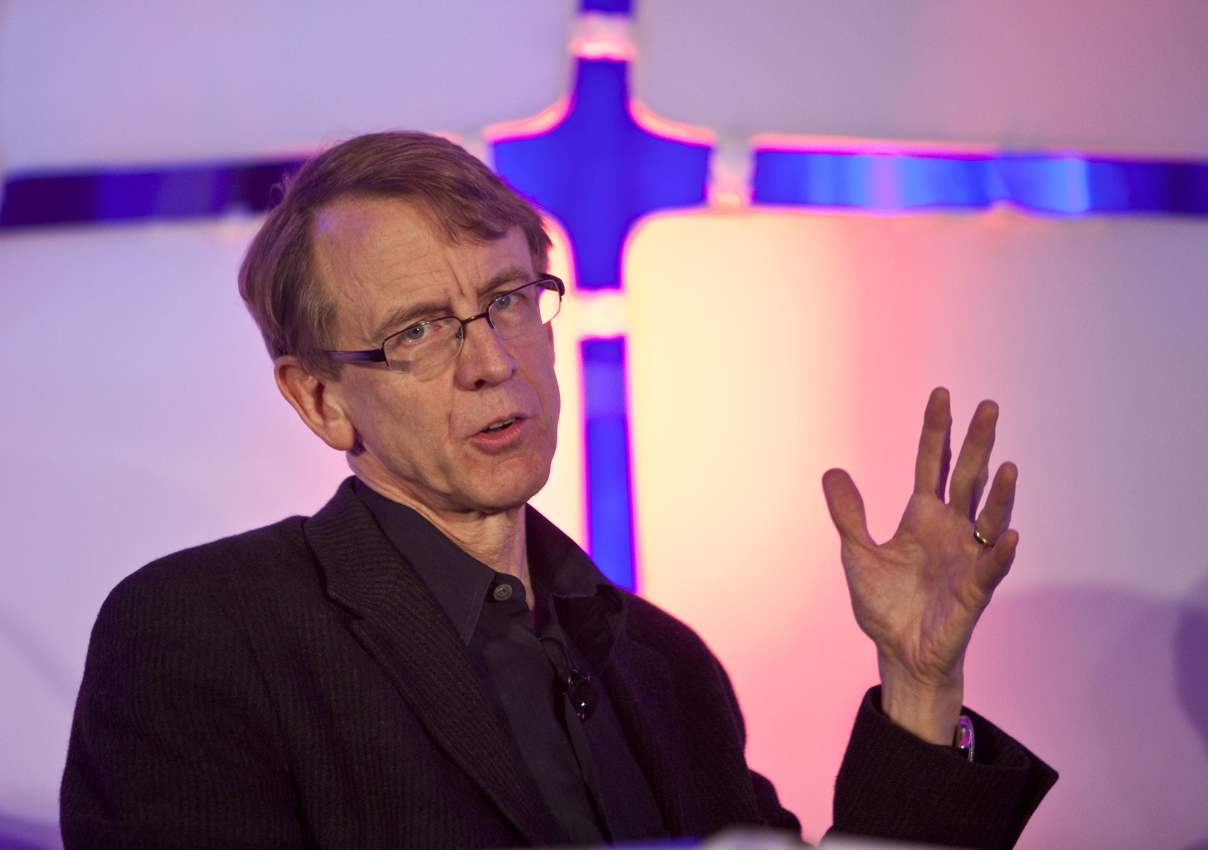 John Doerr, Partner at Kleiner Perkins Caufield &amp; Byers, a venture capital firm speaks during the TechCrunch Disrupt conference in New York, on Monday, May 24, 2010.