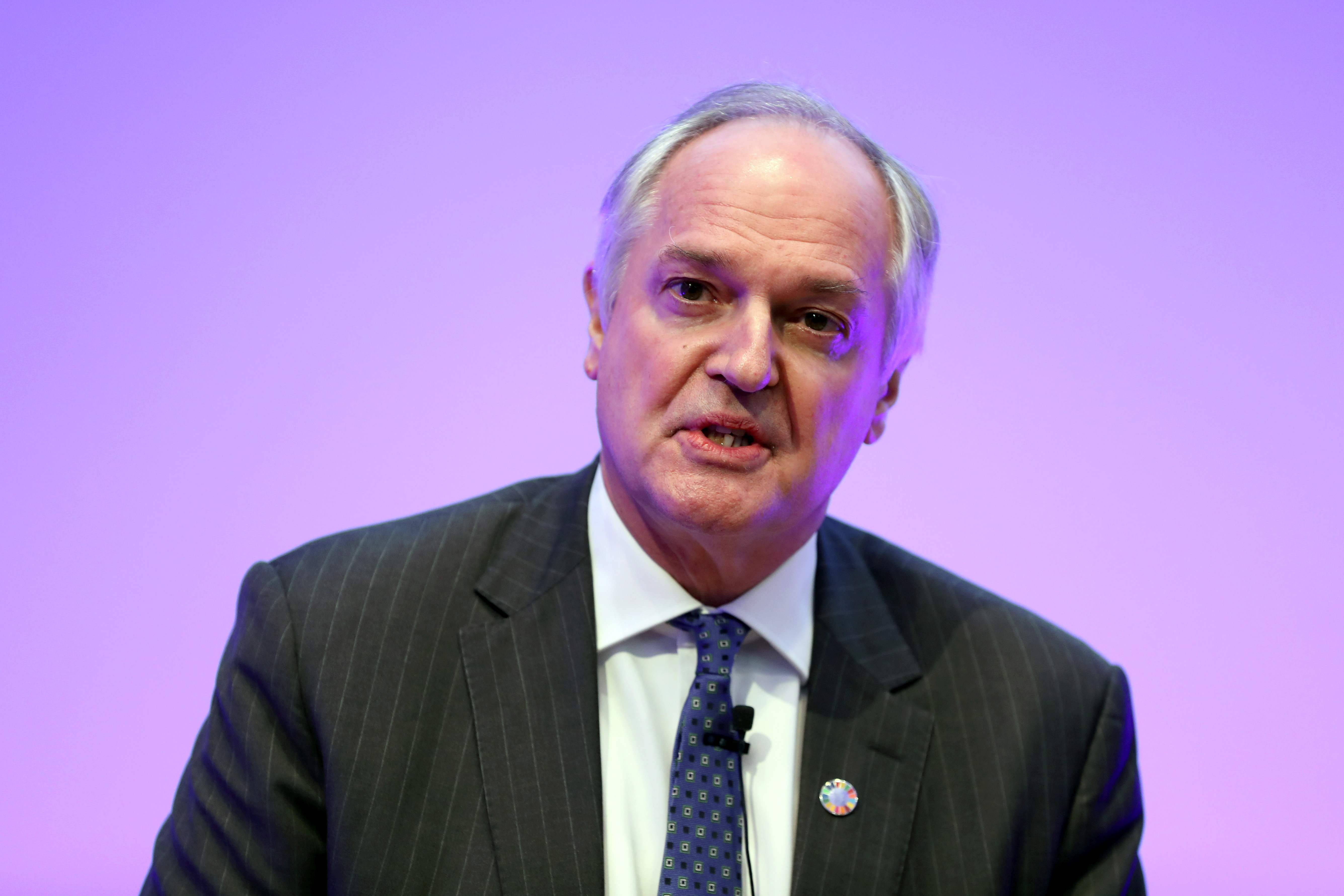 Then-CEO of Unilever Paul Polman, attends a talk where Prince William, Duke of Cambridge introduces new workplace mental health initiatives at Unilever House on March 1, 2018 in London, England.