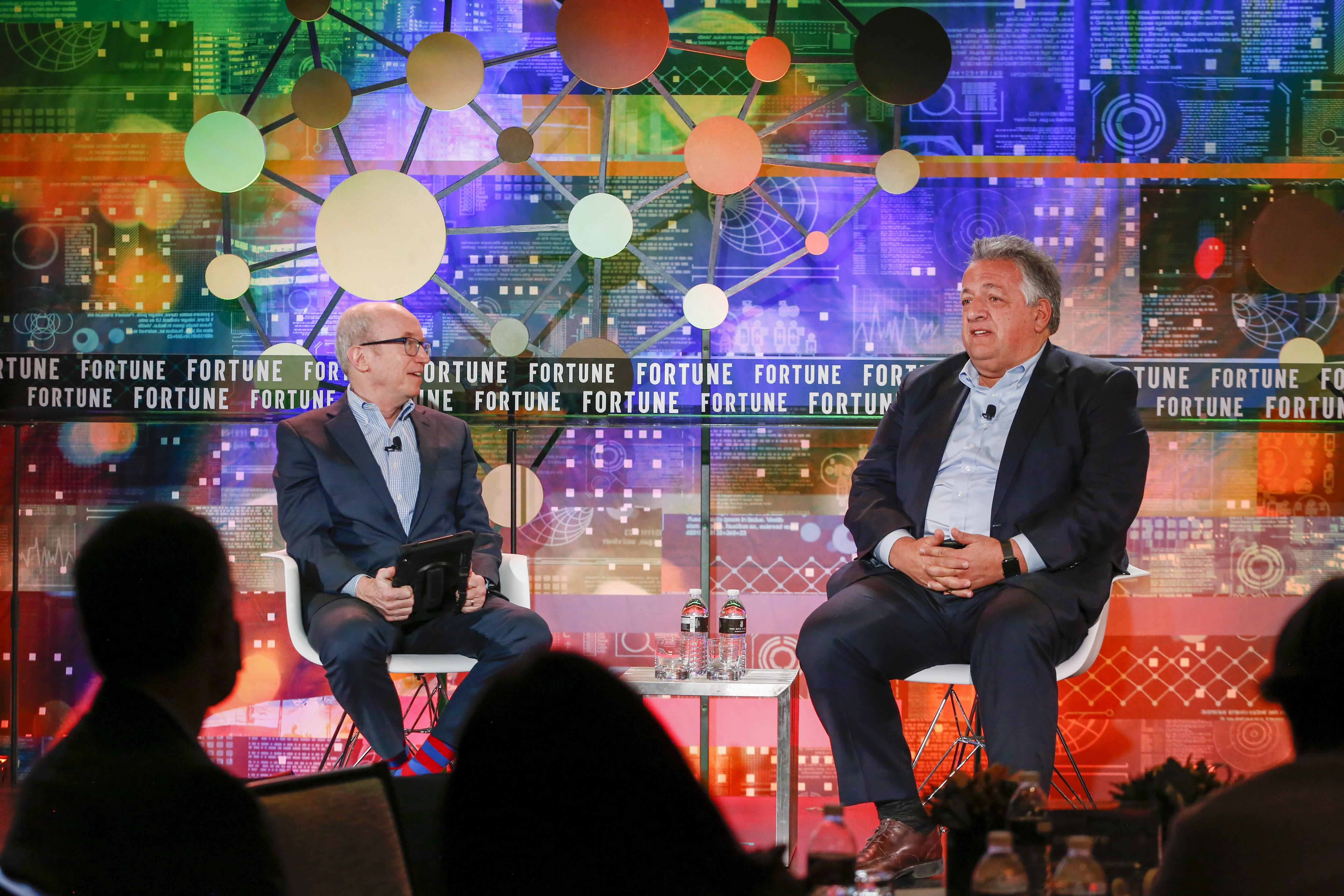 Fortune CEO Alan Murray interviews Dr. Noubar Afeyan, Founder and CEO, Flagship Pioneering and Chairman, Moderna, at Fortune Brainstorm A.I. in Boston. Nov. 8, 2021.