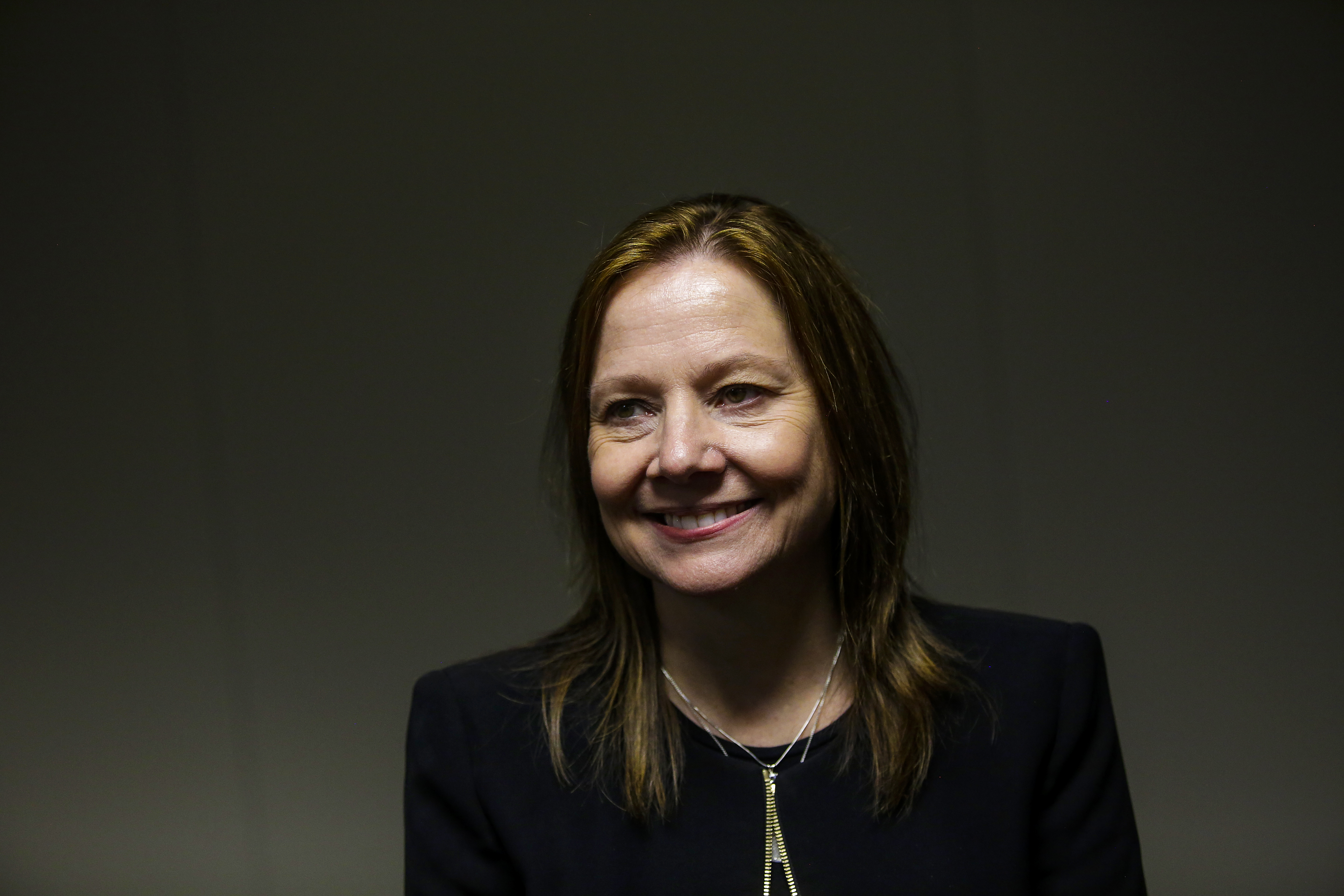 General Motors Chairman and CEO Mary Barra speaks to reporters during a news conference at the Fort Wayne Assembly Plant on May 30, 2019 in Roanoke, Indiana.
