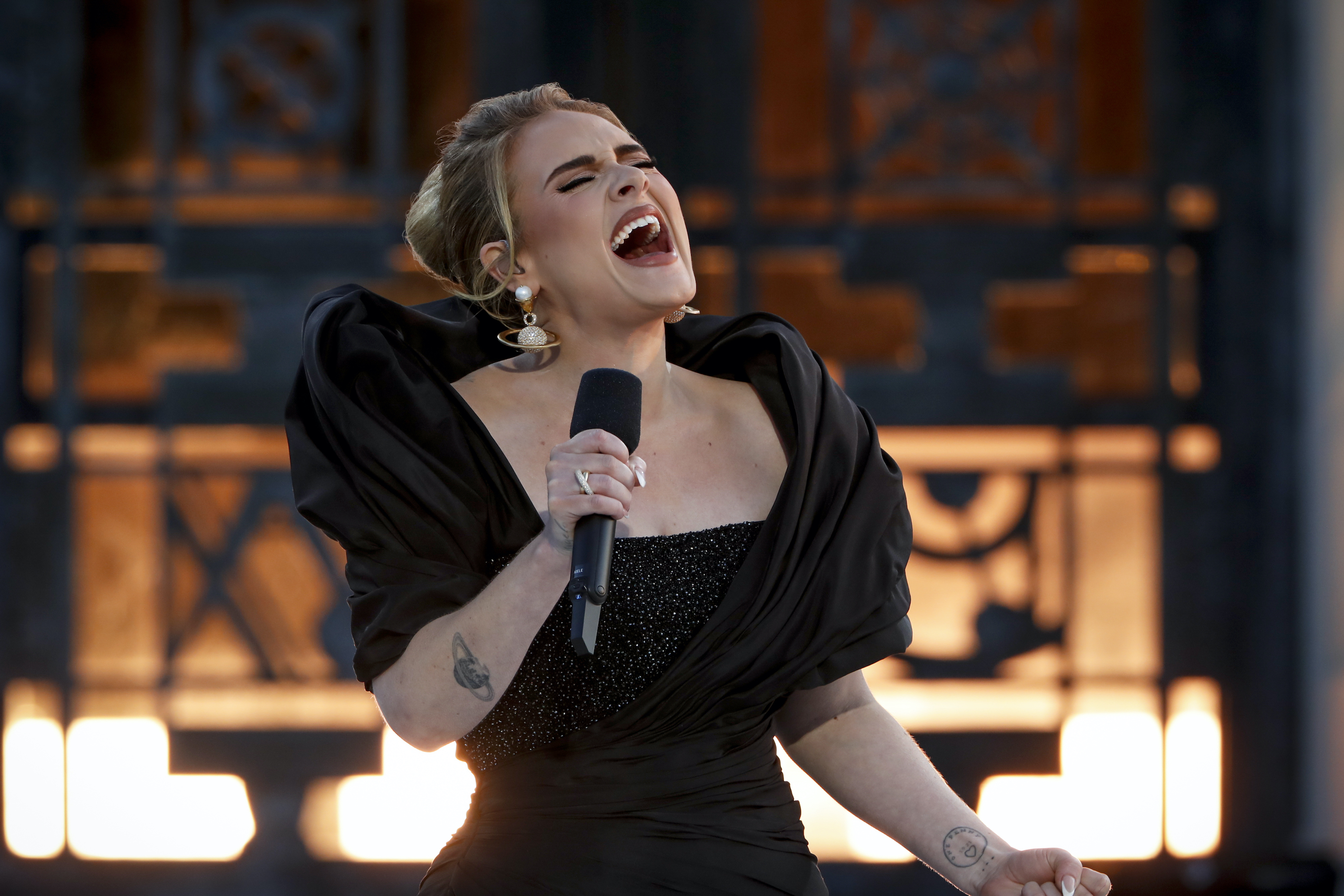 Adele performing