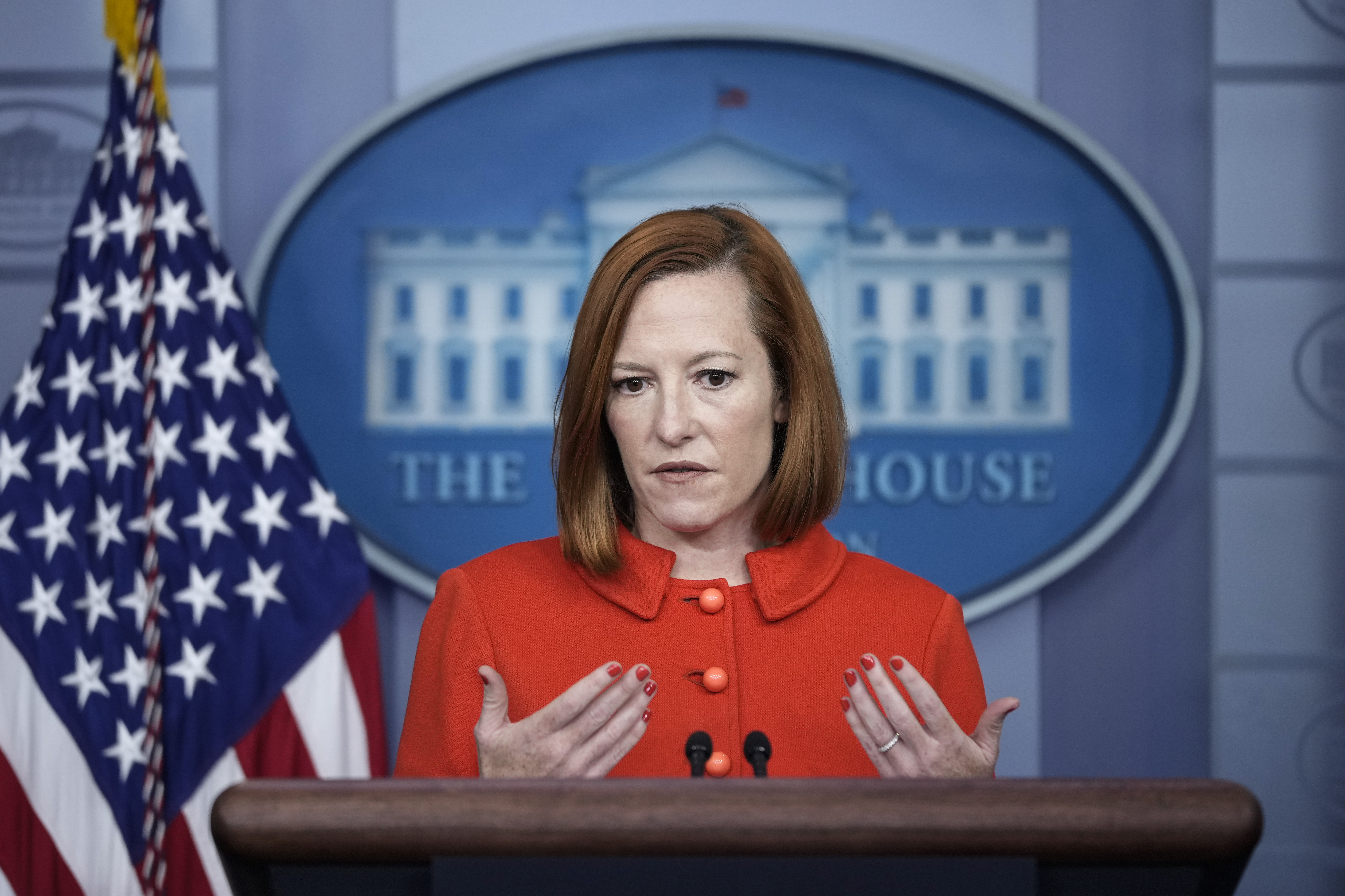 White House press secretary Jen Psaki tells reporters on Monday that negotiations between President Joe Biden and Sen. Joe Manchin are far from dead.