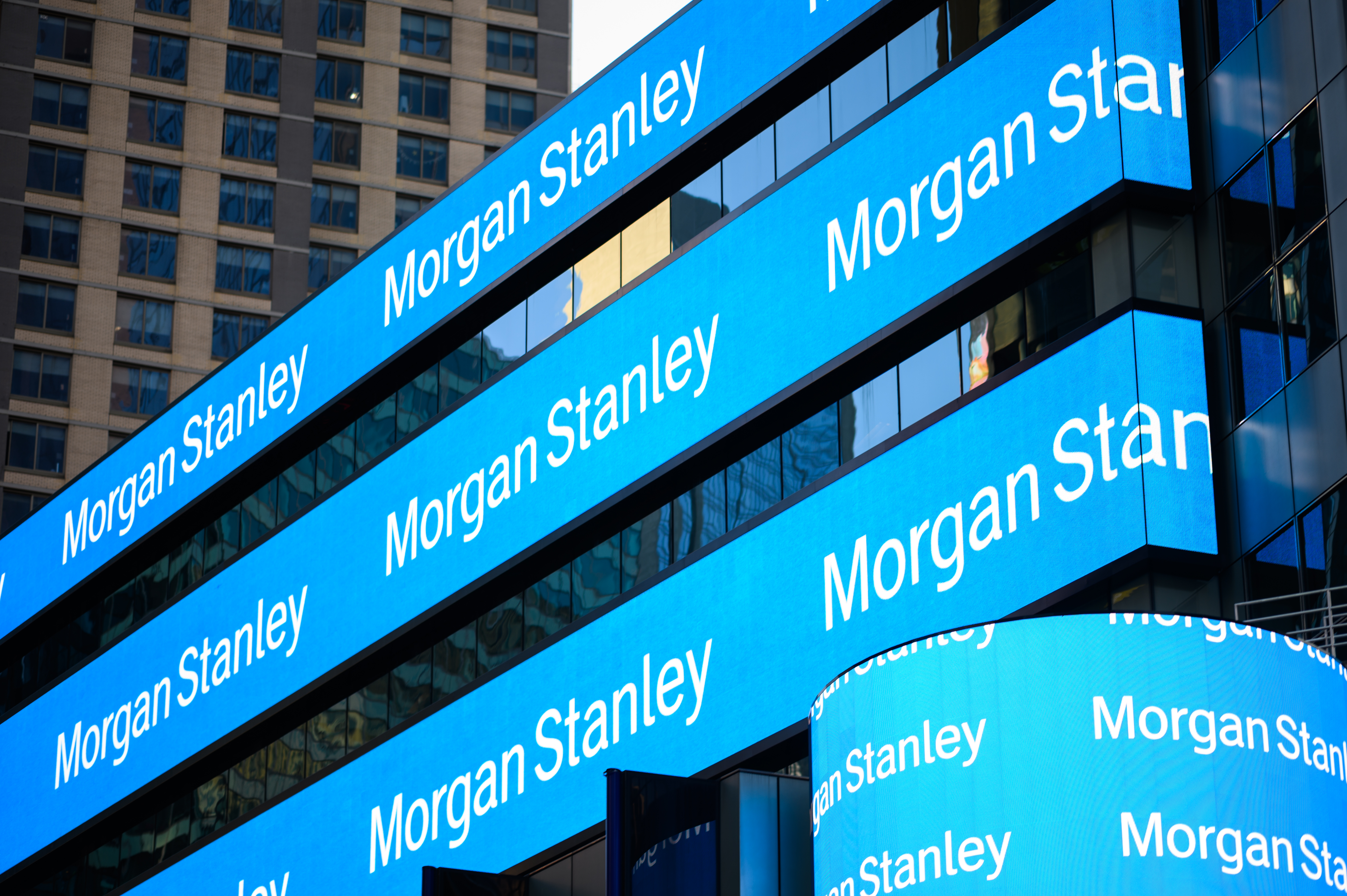 A view of the exterior of the Morgan Stanley Headquarters in New York City. The Wall Street giant believes stock-market returns in 2022 will be harder to come by.