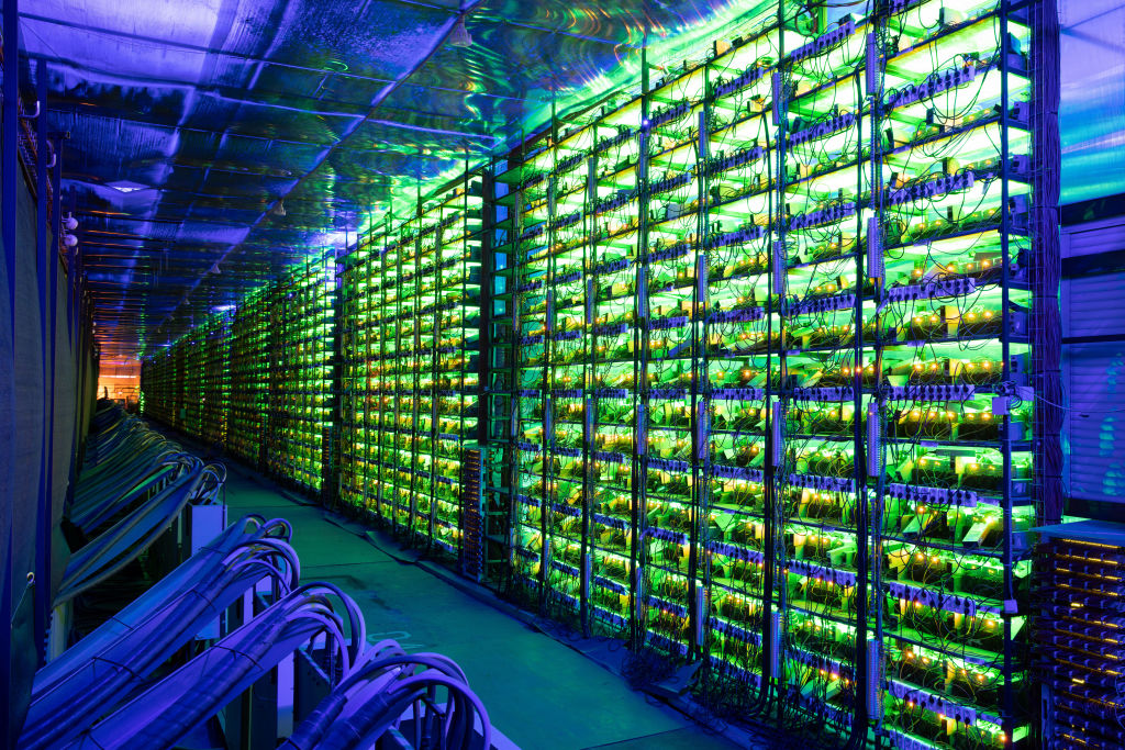A crypto mining farm.
