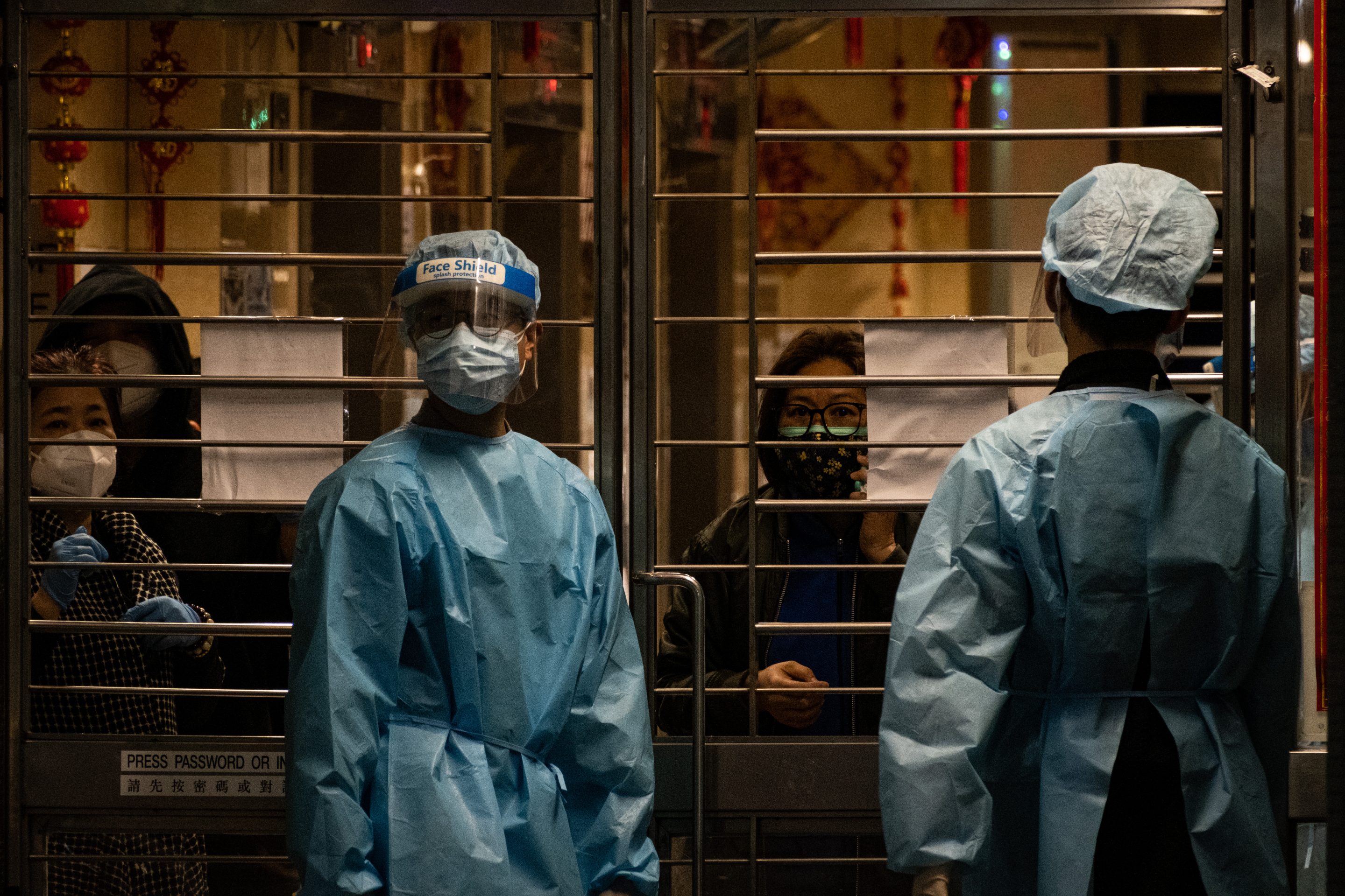 Around 5,000 residents of a Hong Kong housing estate were forced into lockdown to prevent the spread of COVID.