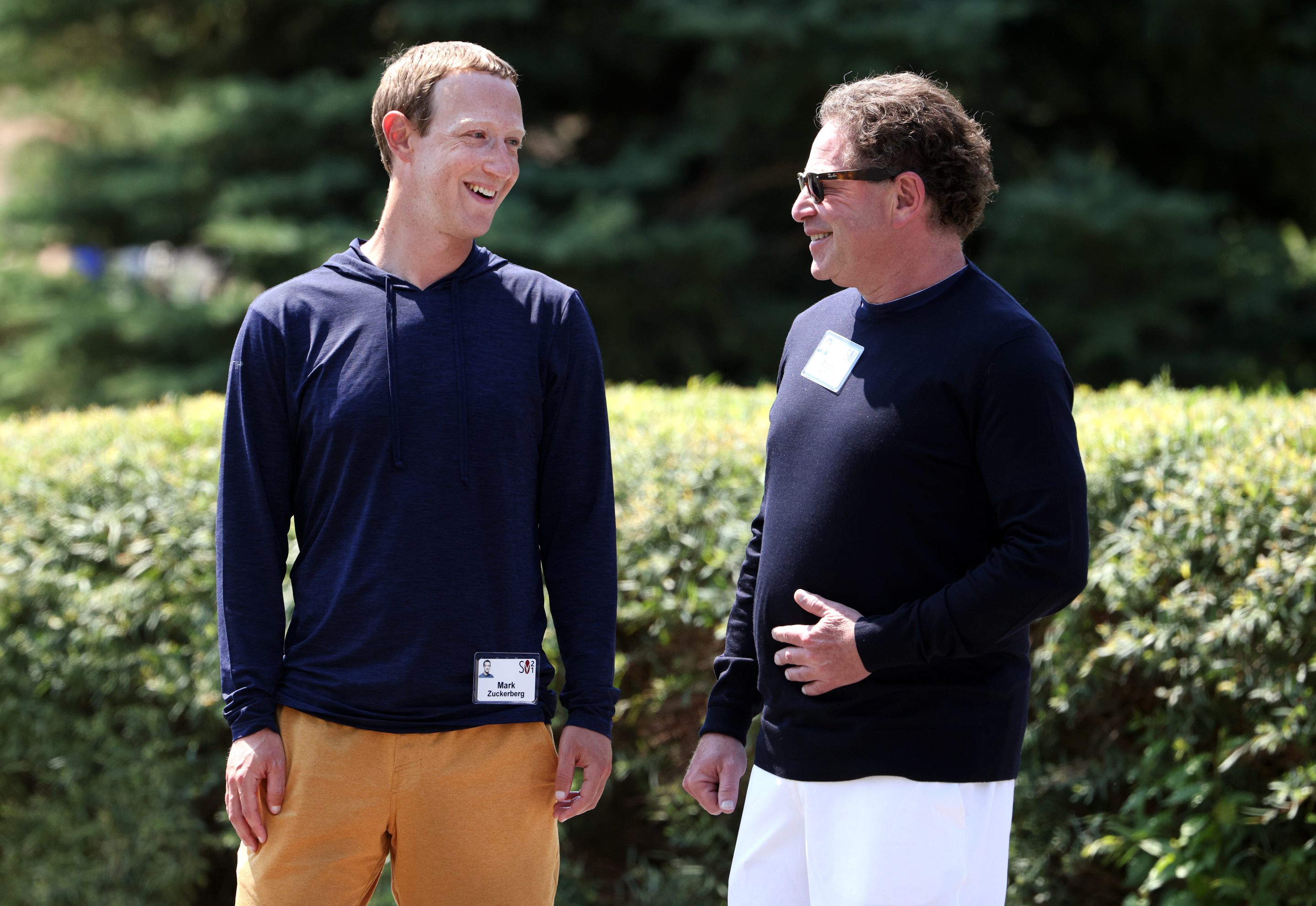 Mark Zuckerberg of Facebook/Meta (left) and Activision Blizzard’s Bobby Kotick are among the CEOs most in need of a course-correction in 2022, the authors write.