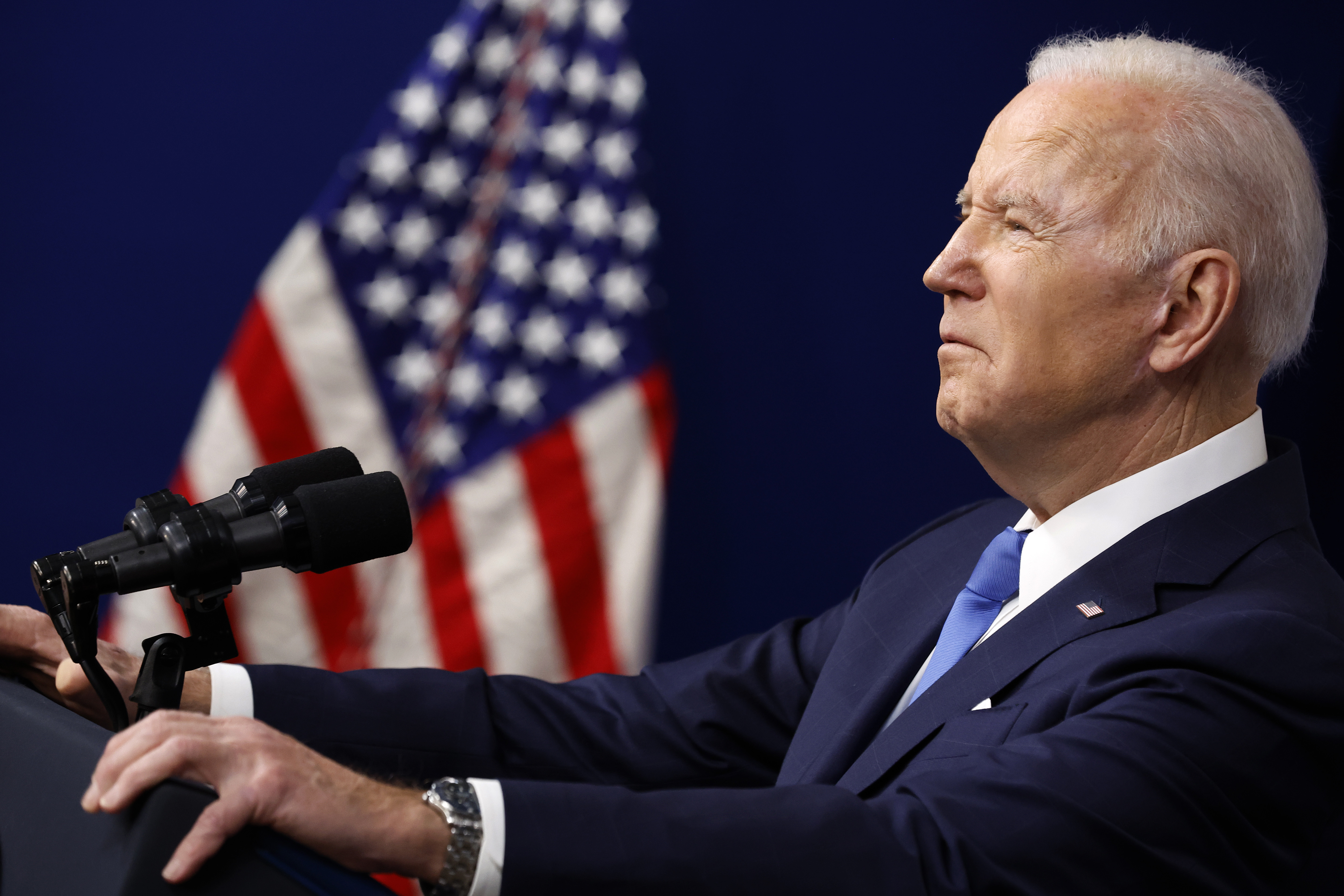 It's been an up-and-down year for President Biden. Most in the United States got their COVID-19 vaccines, but other countries fared better. Economic growth surged; so did inflation. 