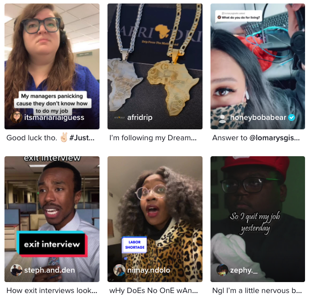 TikTok's #iquitmyjob channel is exploding with popularity and has over 45 million views.