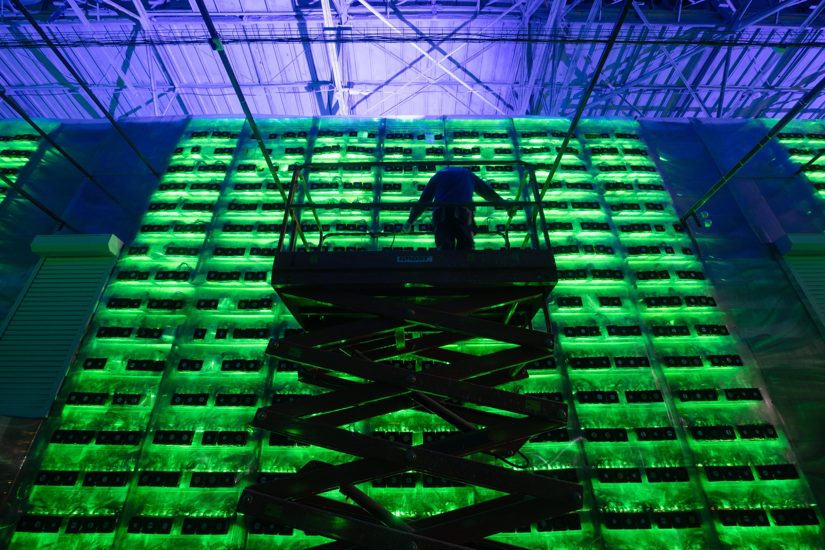 A crypto mining operation in Nadvoitsy, Russia. Beyond the ecological impact of Bitcoin farms, venture capital's crypto obsession has led to underinvestment in vital technologies.