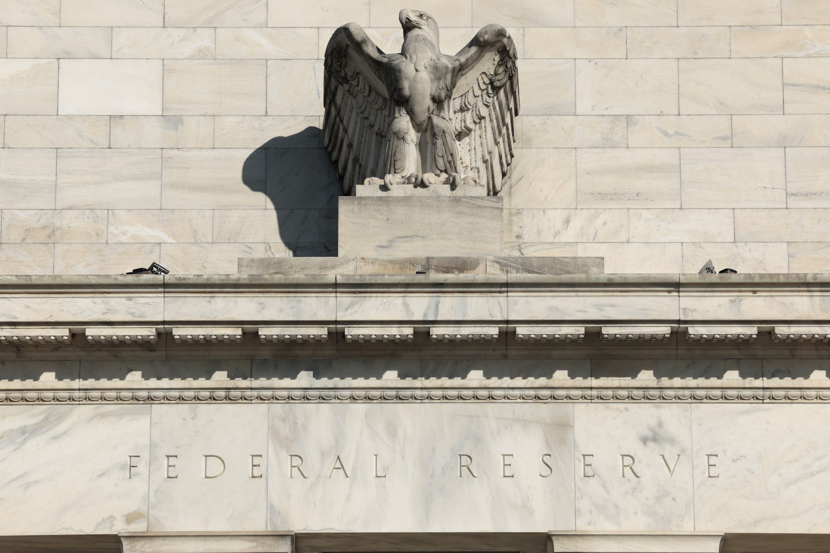 A view of the Marriner S. Eccles Federal Reserve building on January 26, 2022 in Washington, DC. 
